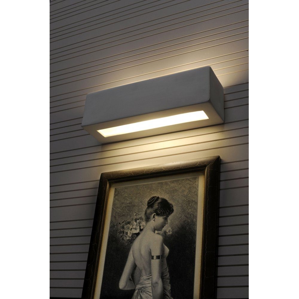 SOLLUX lighting Deckenleuchte Wandlampe E27, VEGA, 33x10x10 ca. 1x Keramik cm Wandleuchte