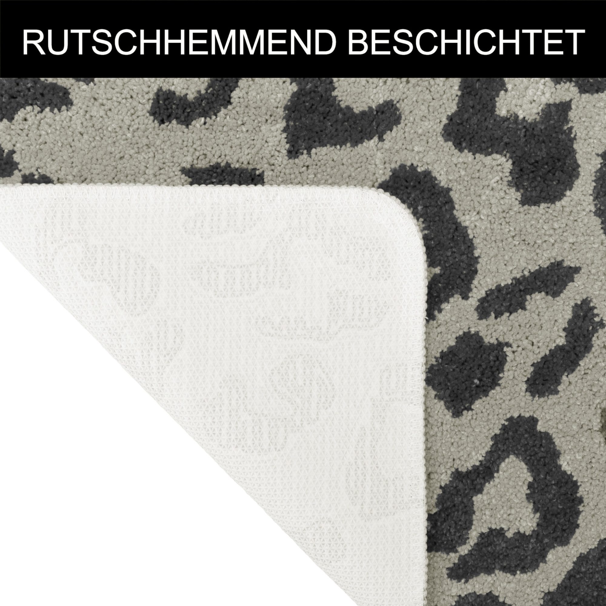 OTTO home Badematte Anna Leo, Badvorleger, Badezimmer Teppich, Duschvorleger, Höhe 15 mm, rutschhemmend beschichtet, schnell trocknend, fußbodenheizungsgeeignet – Bild 5 von 5