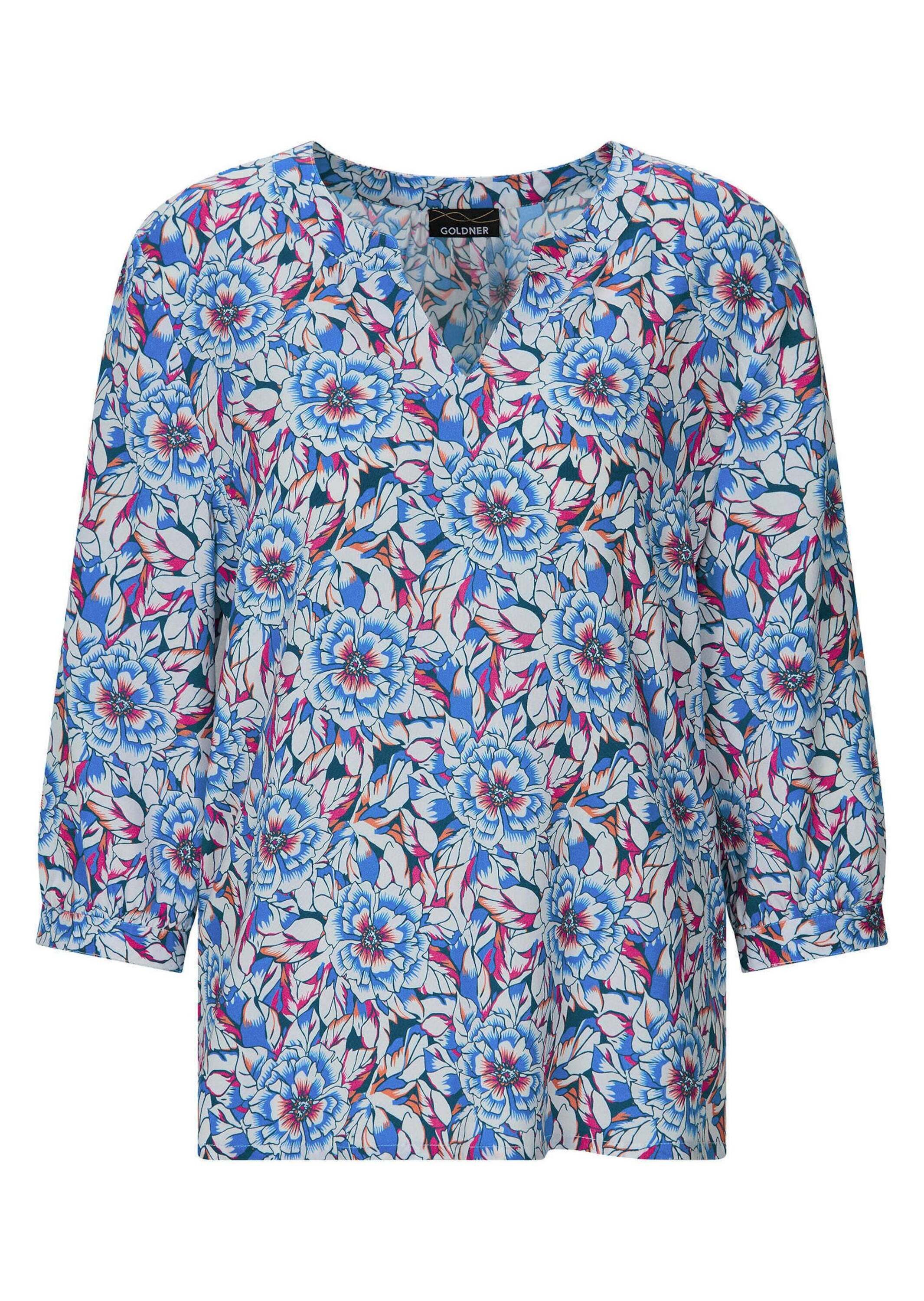 Schlupfbluse Viskosebluse mit floralem Muster