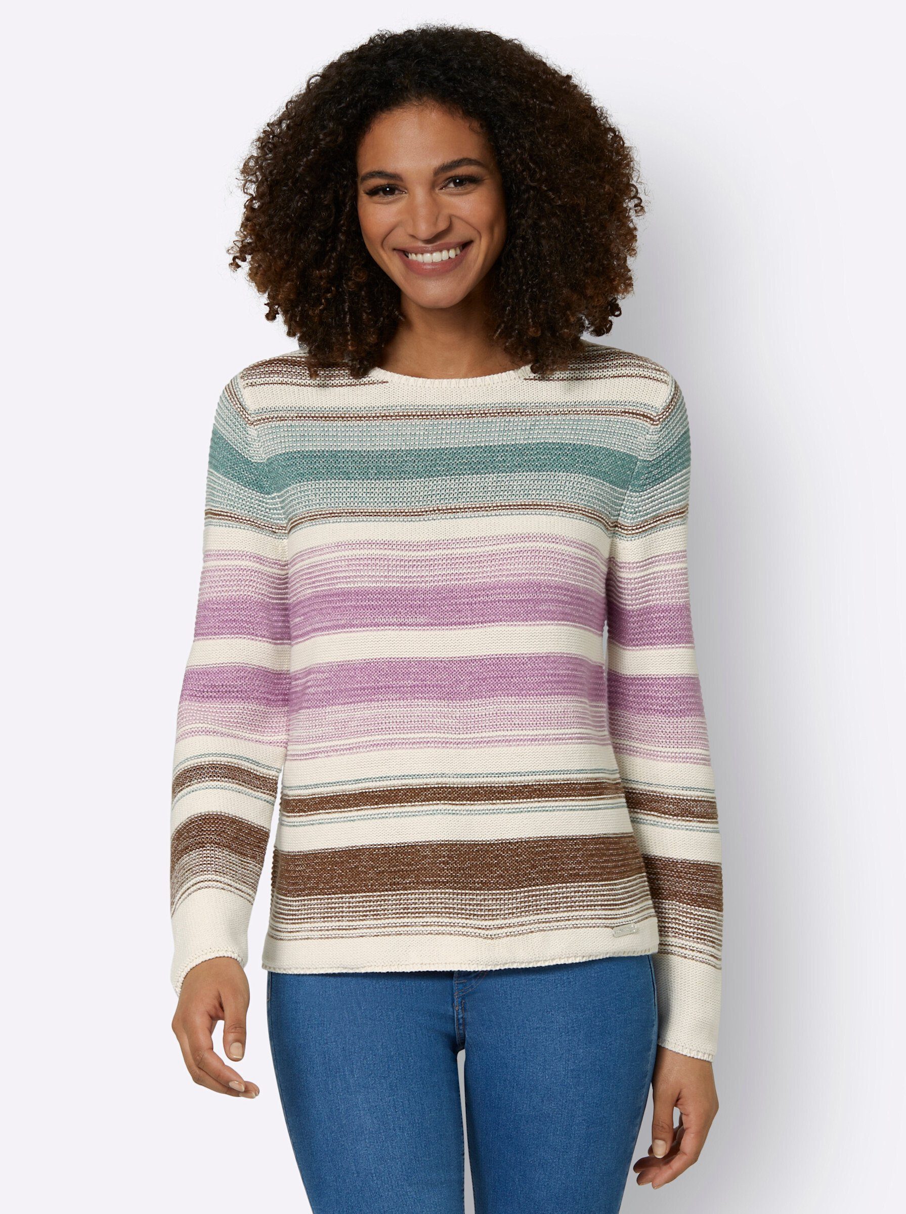 Strickpullover Rundhalspullover