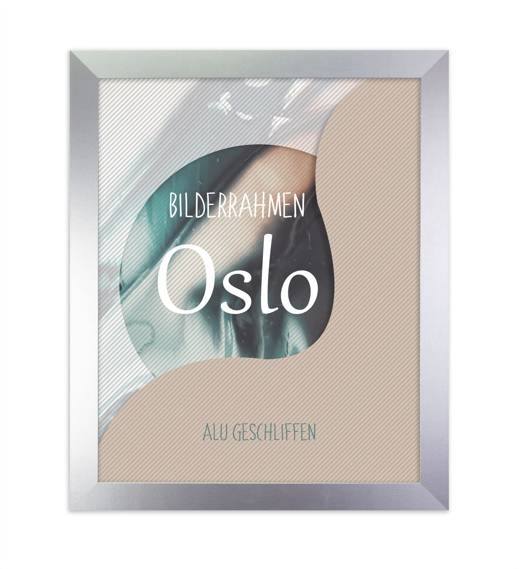 Einzelrahmen Bilderrahmen Oslo, (1 Stück), 80x80 cm, Alu geschliffen, MDF günstig online kaufen