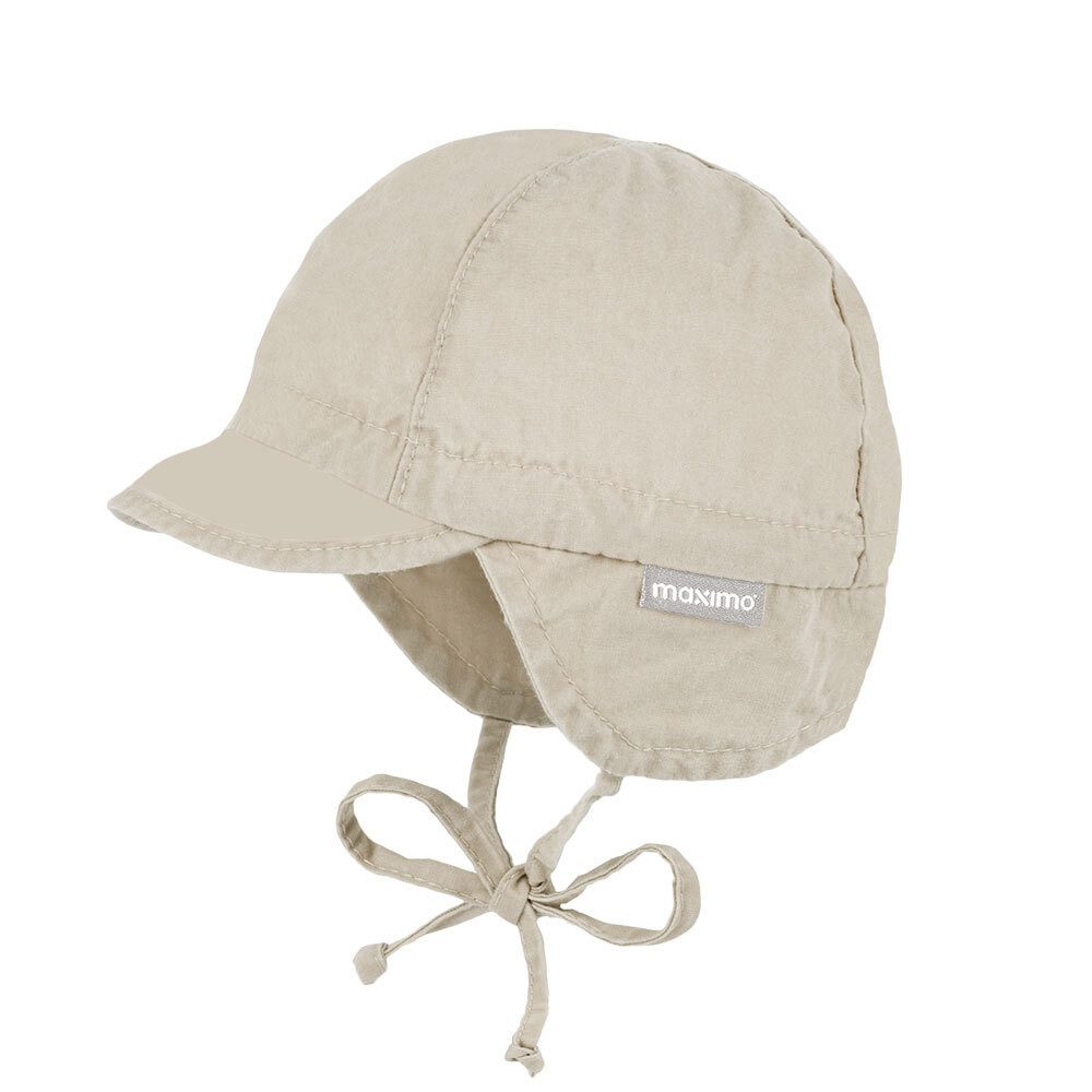 Maximo Baby-Schildmütze Mit Nackenschutz – Musselin, UV-Schutz, GOTS-zertifiziert