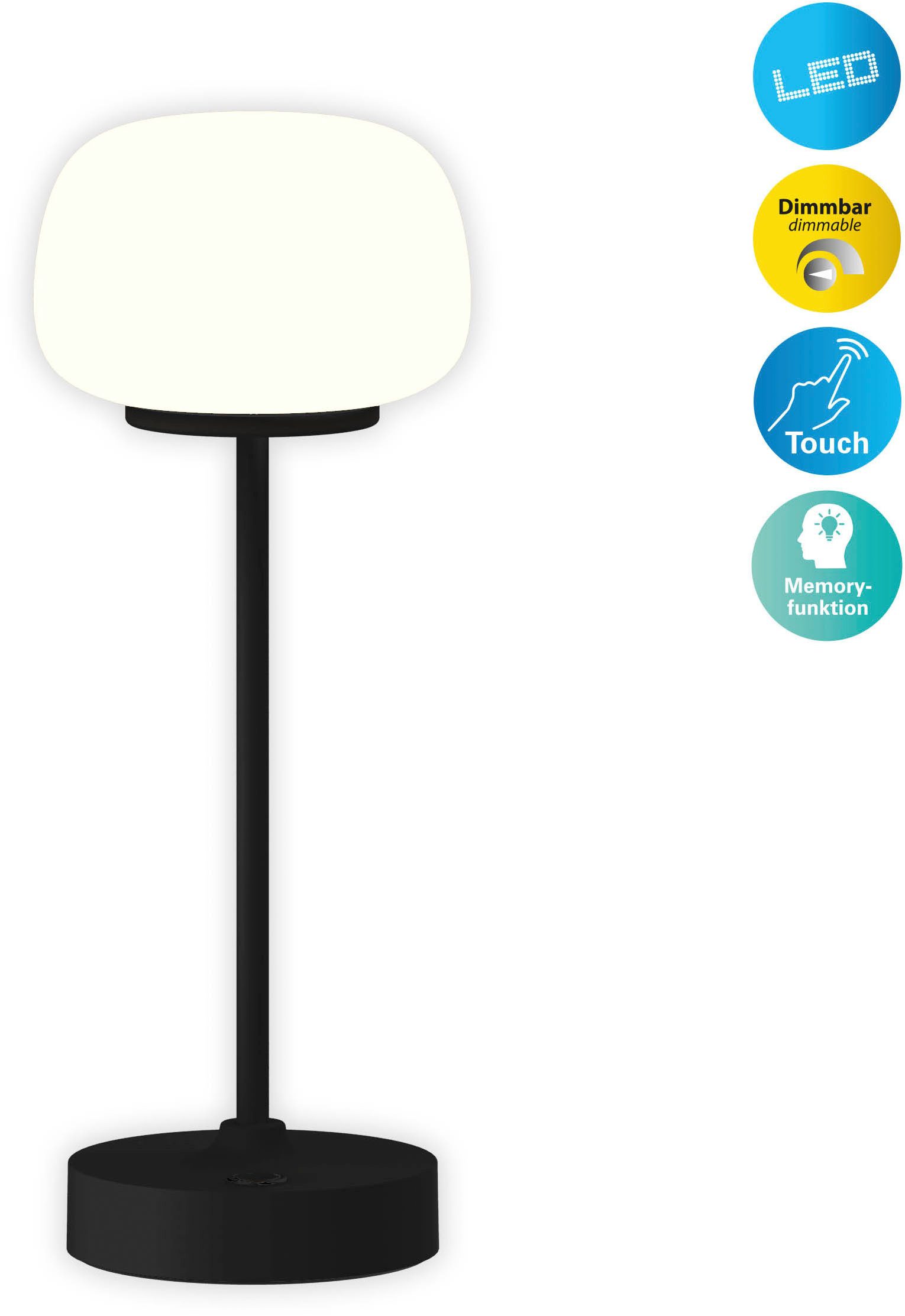näve LED Tischleuchte Pina, Dimmfunktion, Ein-/Ausschalter, günstig online kaufen