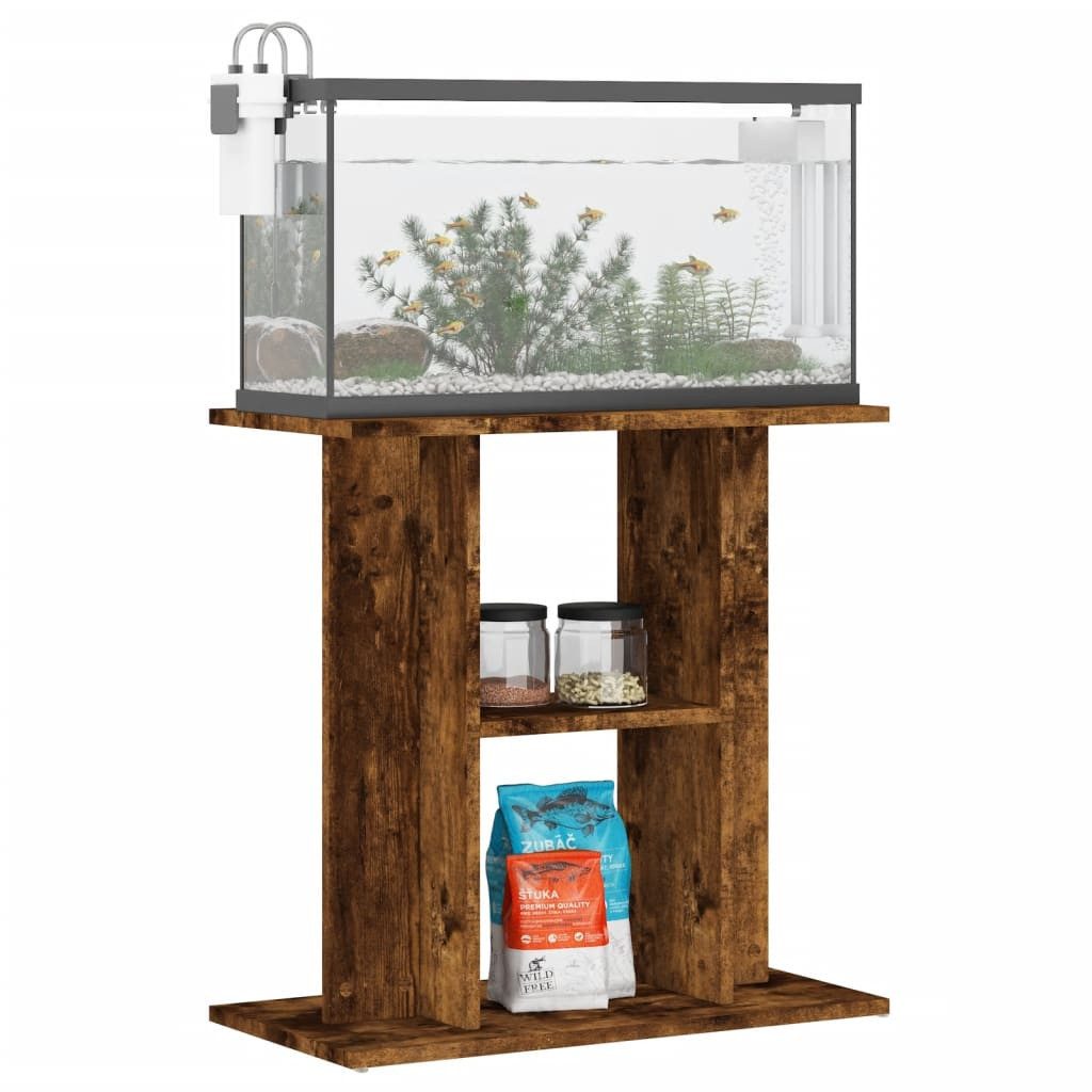 vidaXL Aquariumunterschrank Aquariumständer Geräucherte Eiche 60 x 30 x 60 günstig online kaufen