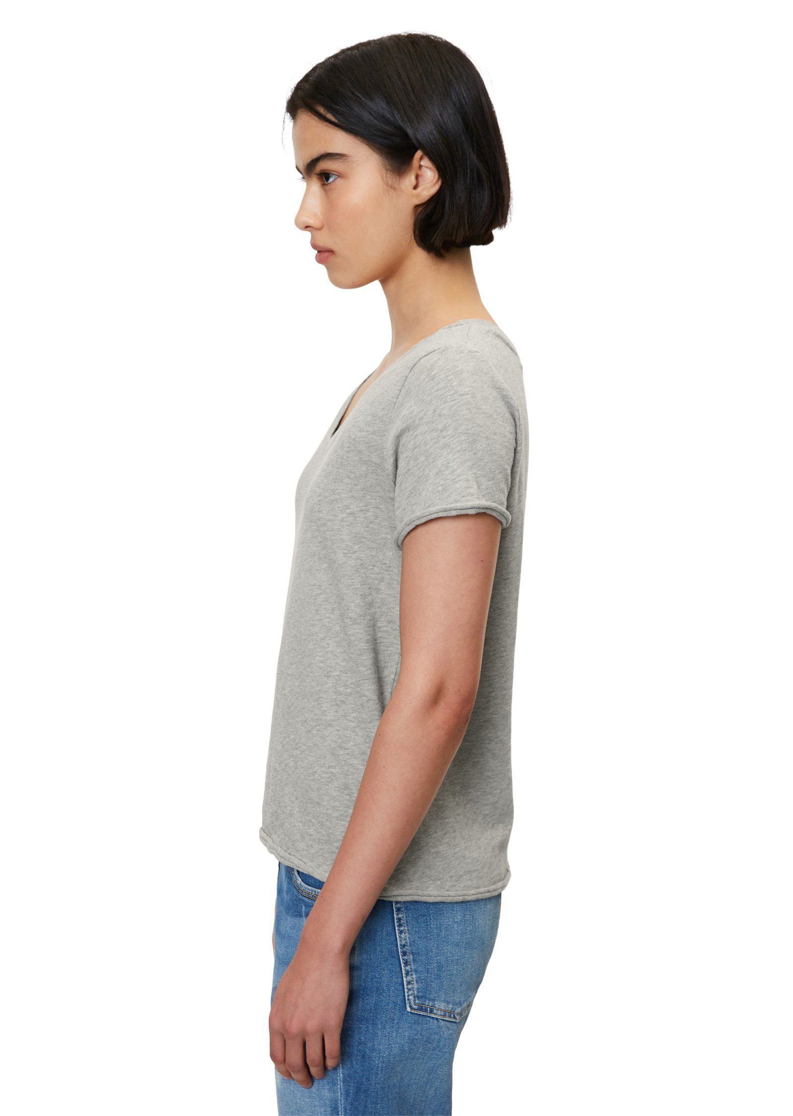 Marc O'Polo DENIM Organic-Slub-Cotton T-Shirt grau