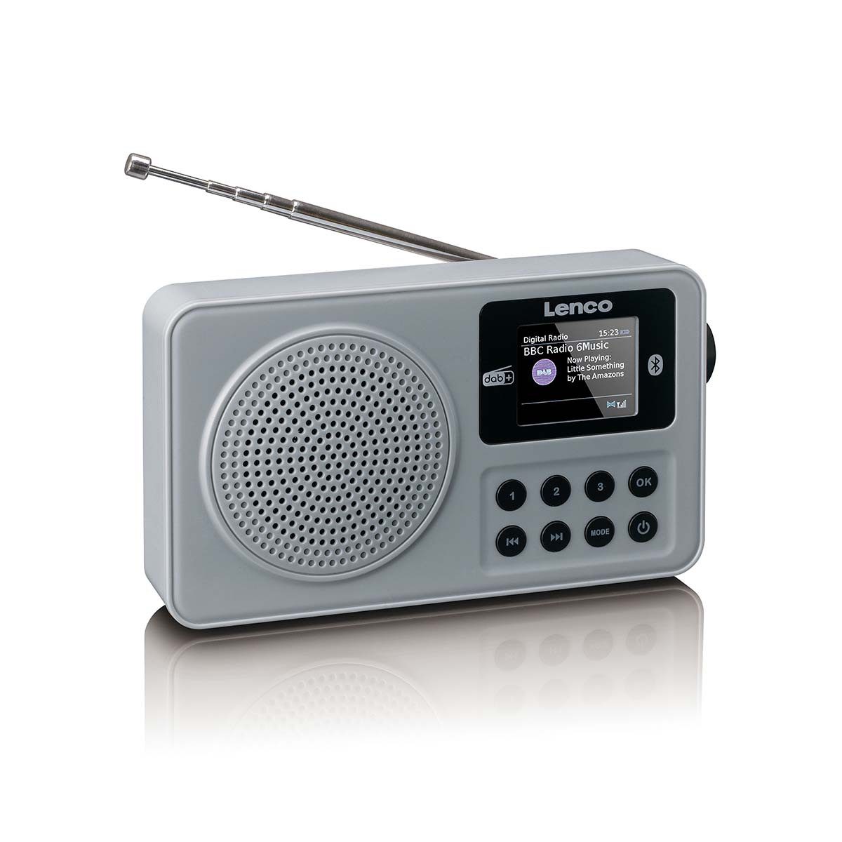 Lenco PDR-034GY Digitalradio (DAB) (Tabelle Radio, 2 W, DAB+, FM-Radio, Bluetooth-Streaming, RDS, Uhr- und Weckfunktion) – Bild 5 von 5