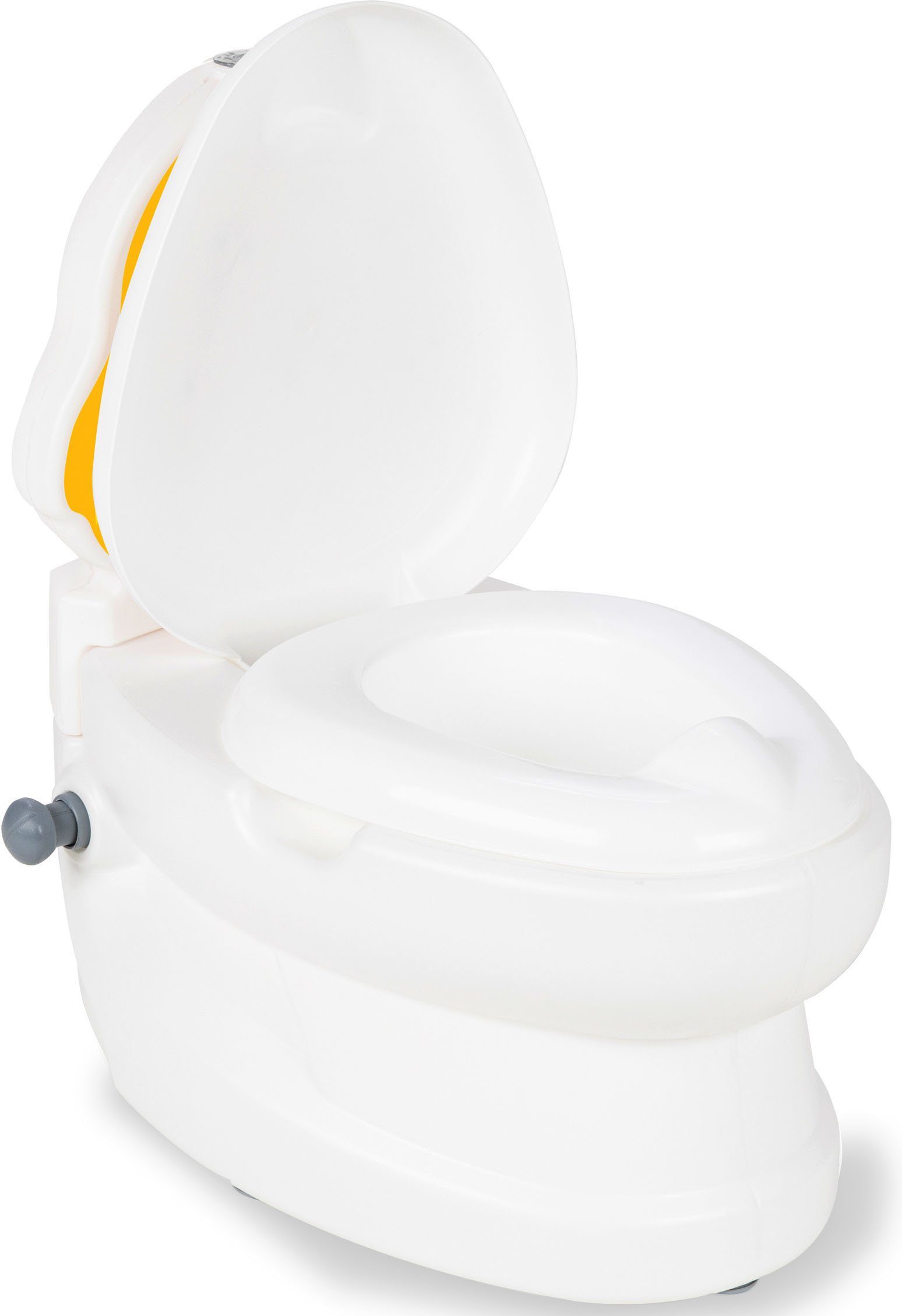 Jamara Toilettentrainer Küken, Reinigung Toilettenpapierhalter, mit Meine separat Behältnis zur kann werden und kleine herausgenommen Spülsound Toilette
