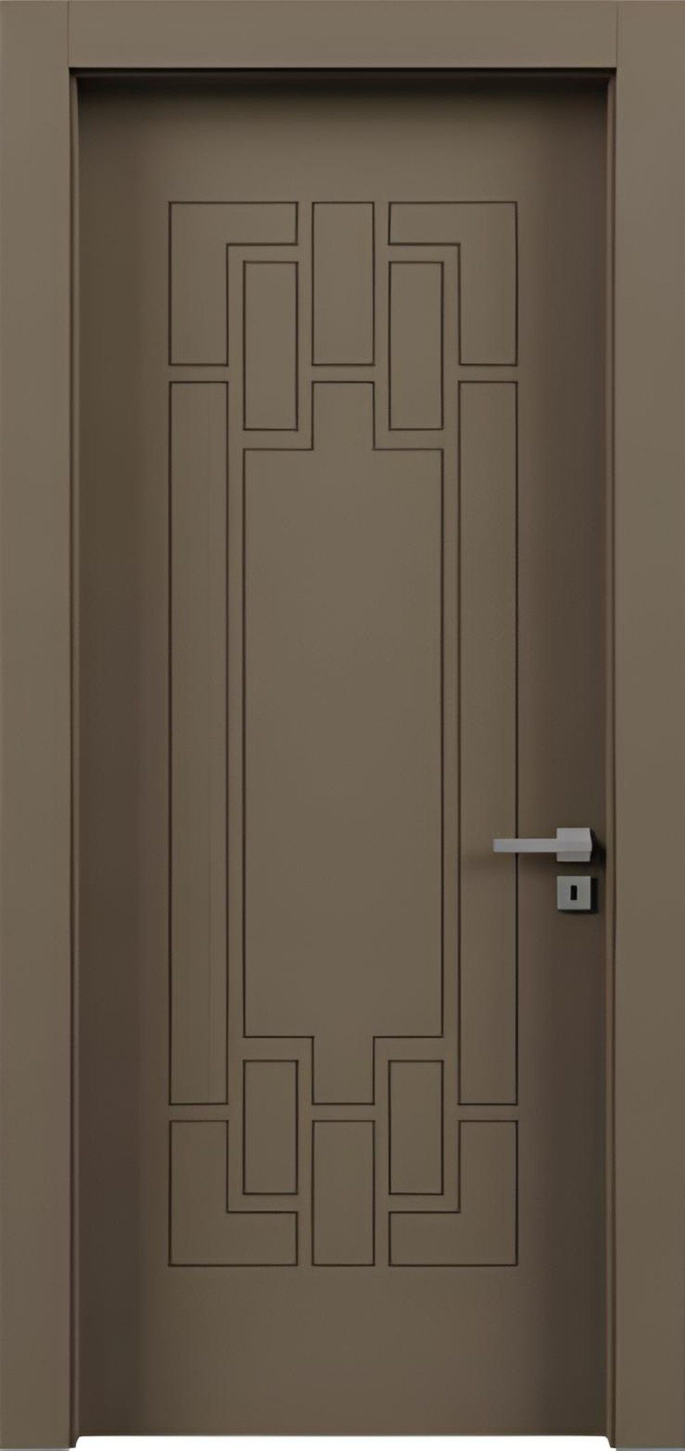 JVmoebel Zimmertür Braune Innentür aus PVC-Laminat mit modernem Design