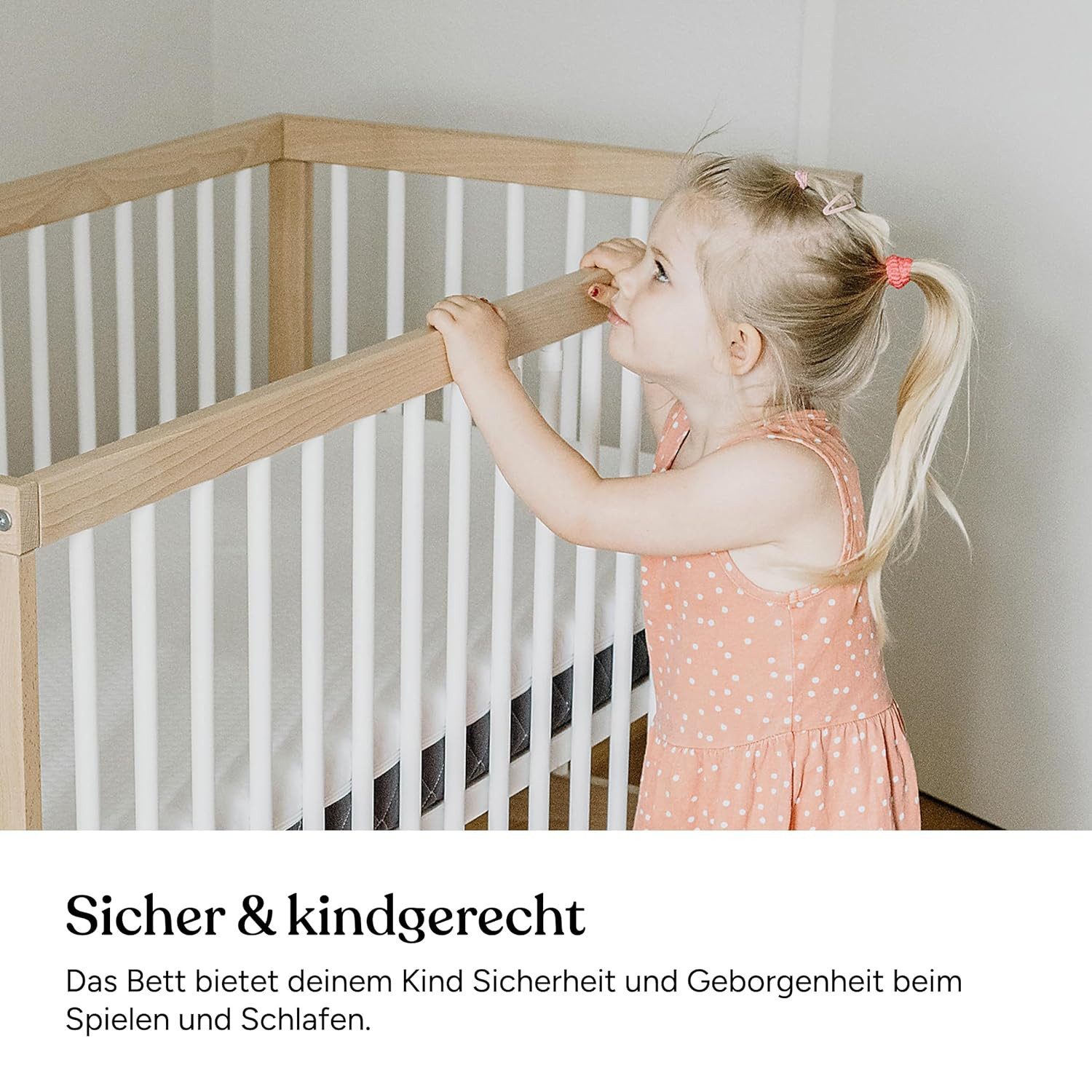 Ehrenkind Babybett PUR inkl. Matratze aus massivem Buchenholz, Gitterbett, günstig online kaufen