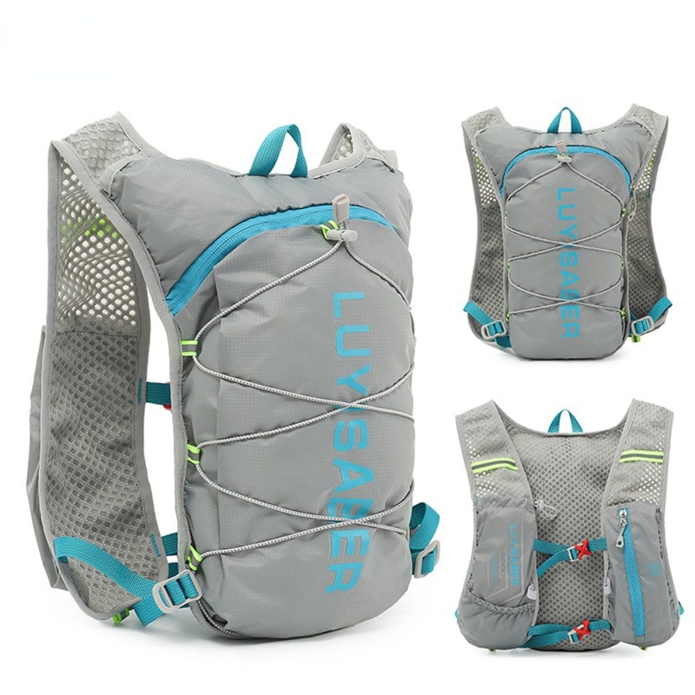 Blusmart Trinkrucksack Trinkrucksack Laufweste Trailrunning Rucksack Damen Herren (Ultraleicht, Wasserdicht, Reflektierend Lauf Weste), Für Sport Radfahren Klettern Wandern Trail Marathon