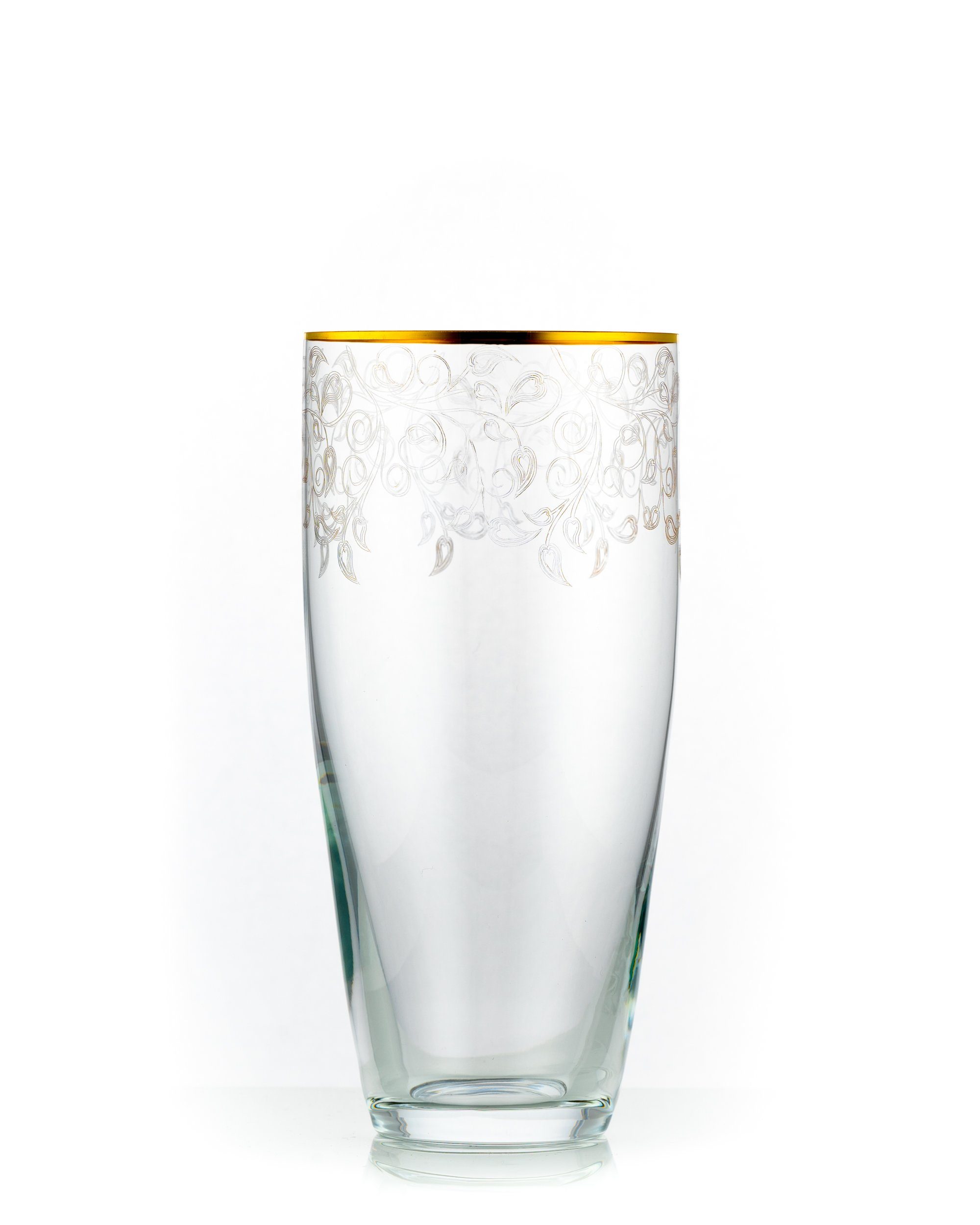 mm 1 Tischvase St., 250 Blumen Deko Gold (Einzelteil, x Vase), 1 Gravur, Gold Gravur Crystalex Vase Kristallglas,