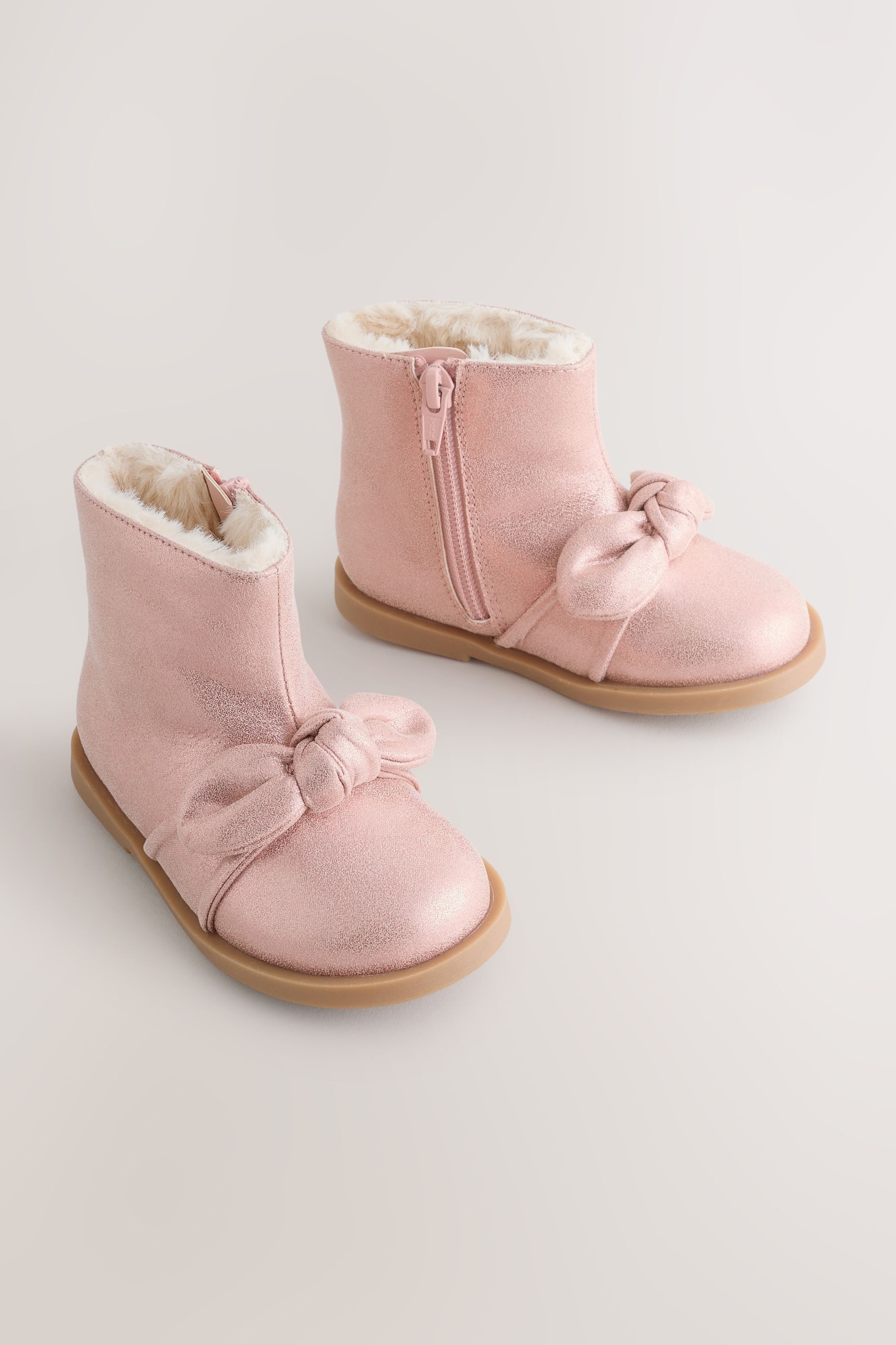 Next Stiefel mit Metallic-Schleife Babystiefel (1-tlg)