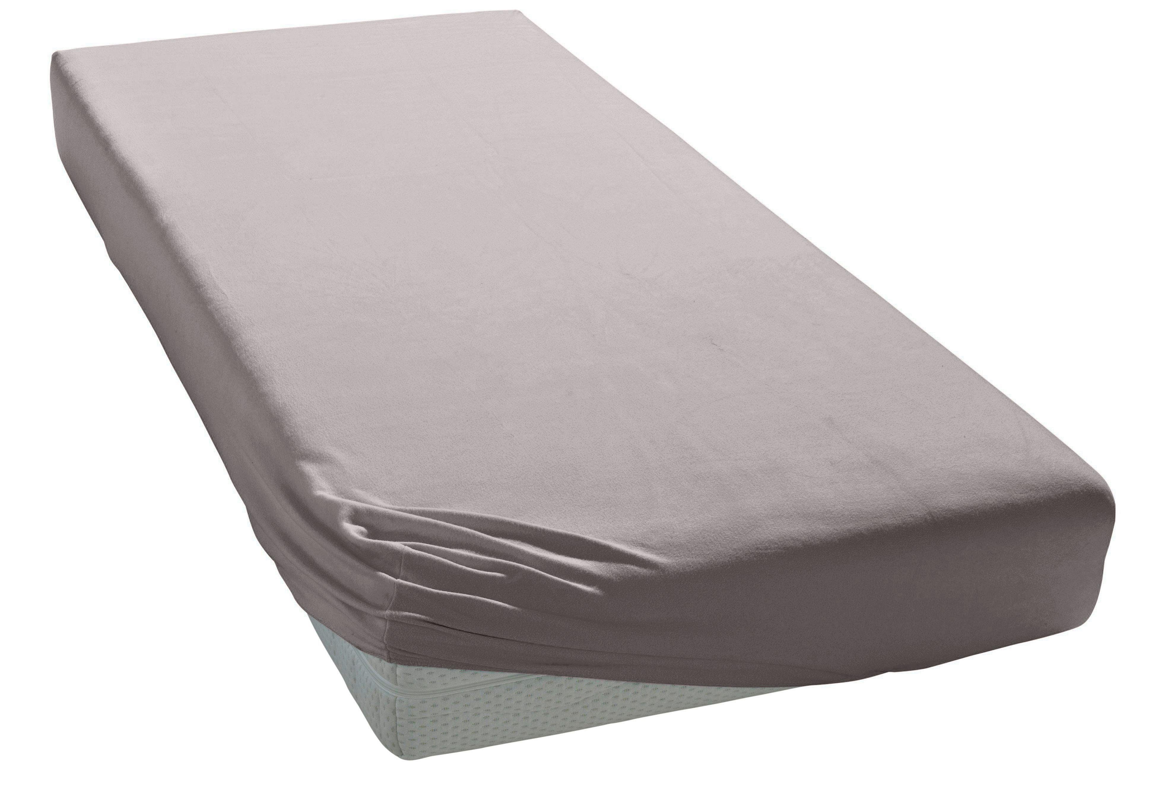 Elegante Spannbettlaken Mako-Jersey, Mako-Jersey, Gummizug: rundum, (1 Stück), in hochwertiger Qualität mit Elasthan-Anteil