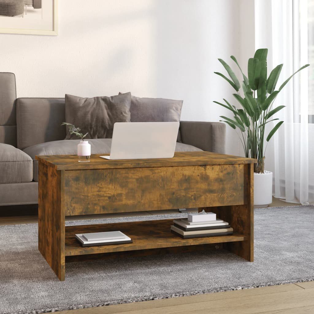 vidaXL Couchtisch Couchtisch Räuchereiche Holzwerkstoff Räuchereiche (1-St) 80x50x40 | Räuchereiche cm