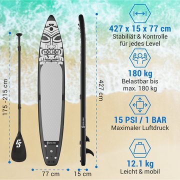 Capital Sports Inflatable SUP-Board Mamao Touring Board, Paddle Board, (Set), Stand Up Paddling Board Standup Paddle Board SUP Board Paddel Board
