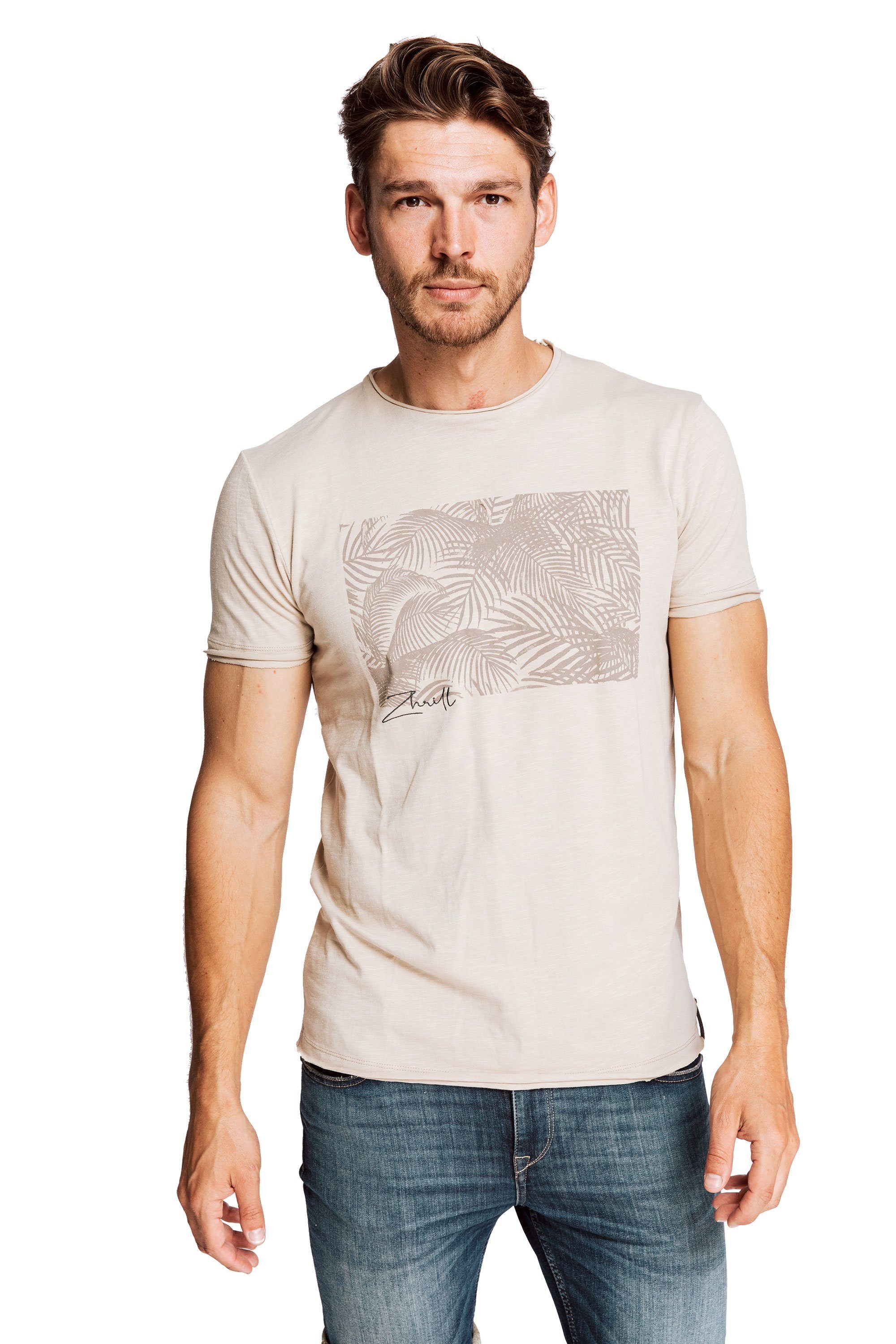 Zhrill Longshirt T-Shirt ED Sand (0-tlg)