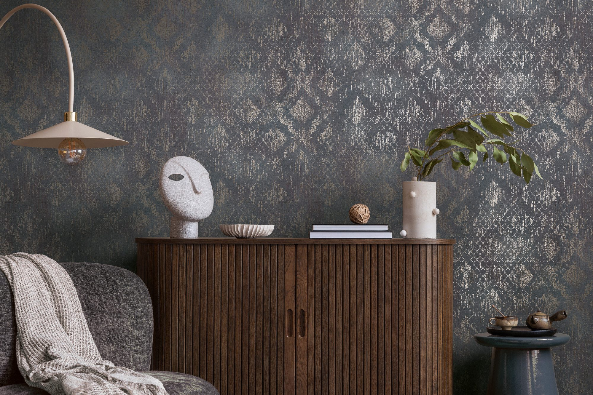 living walls Vliestapete Ornamenttapete diverse Farben strukturiert vintage, strukturiert, Barock, (1 St)