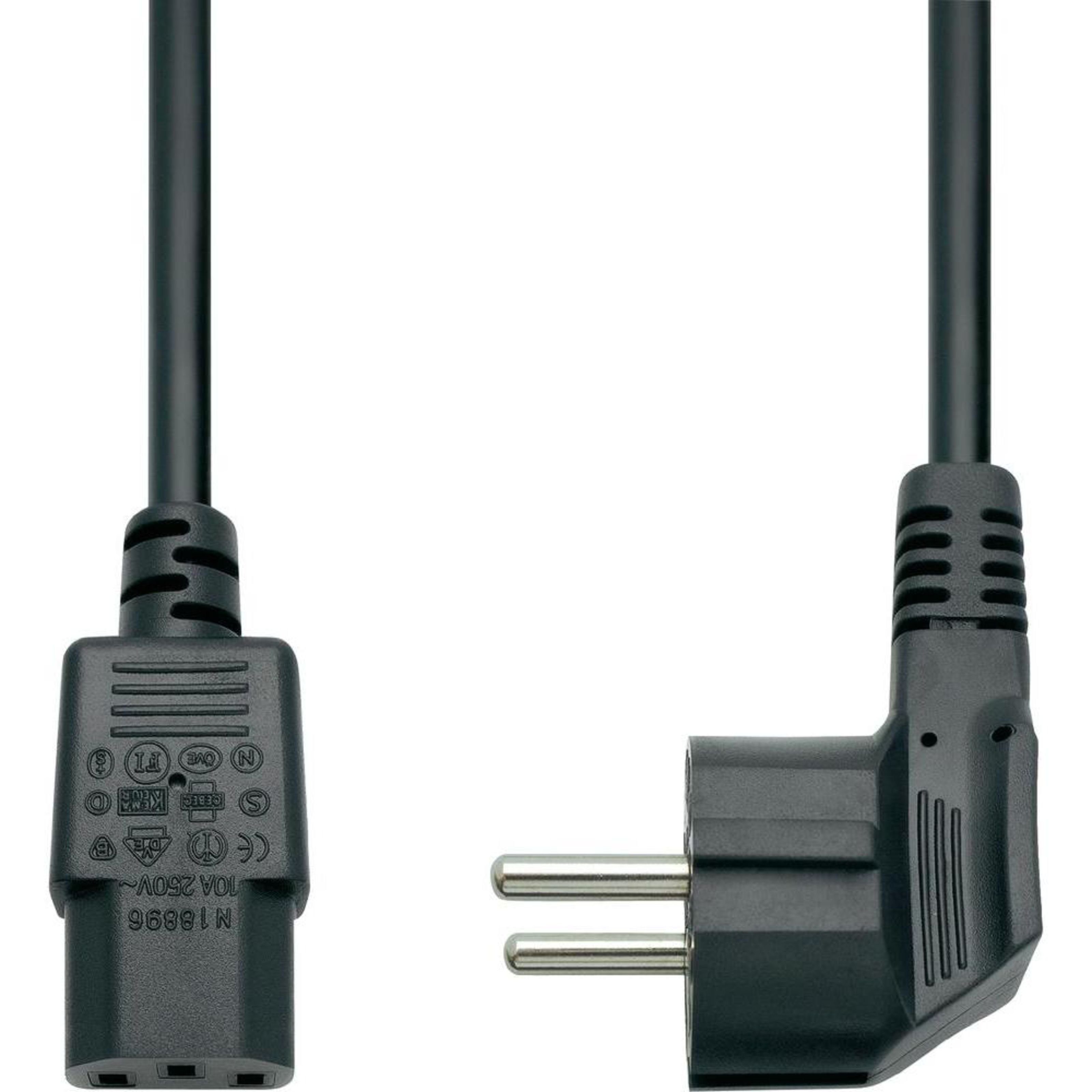 MUSIC STORE Netzkabel, Kaltgerätekabel, Basic Standard Netzkabel, Schwarz