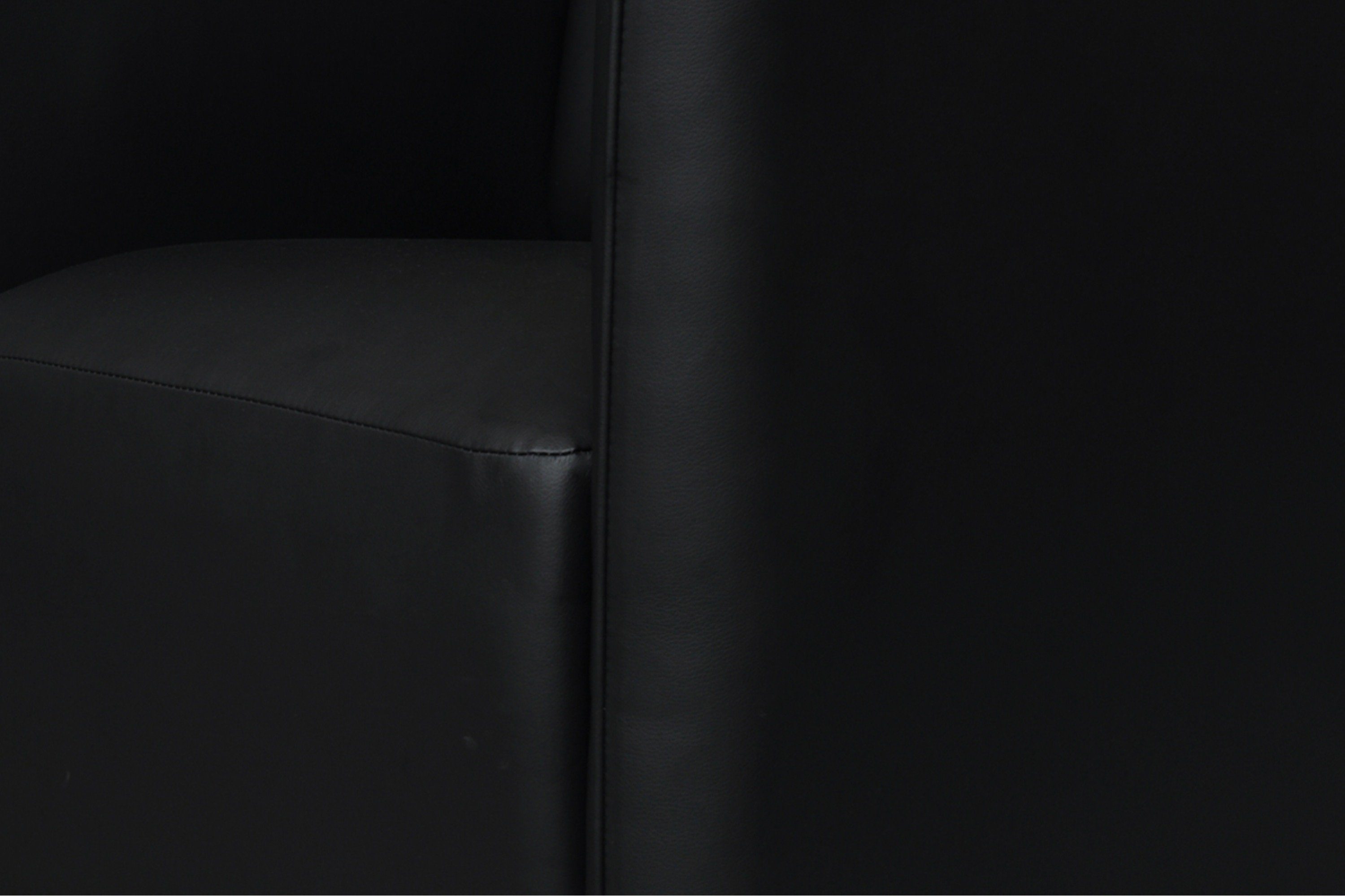UMBO Cocktailsessel ideal kleine im schwarz Sessel, | Hochelastischer schwarz für Zimmer, Schaumstoff Konsimo Sitz