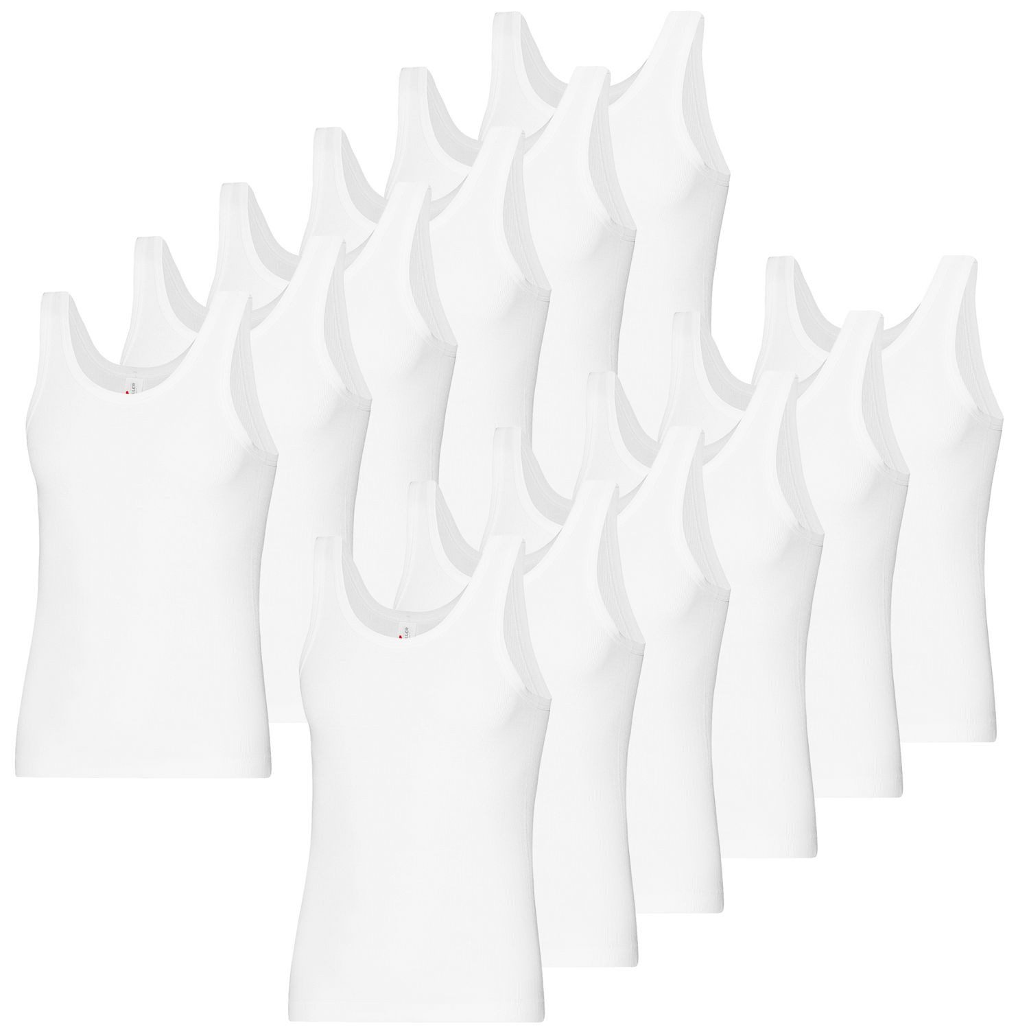 Schöller Unterhemd DOPPELRIPP (Mehrpack, 12-St) mit Rundhals-Ausschnitt, 6e günstig online kaufen