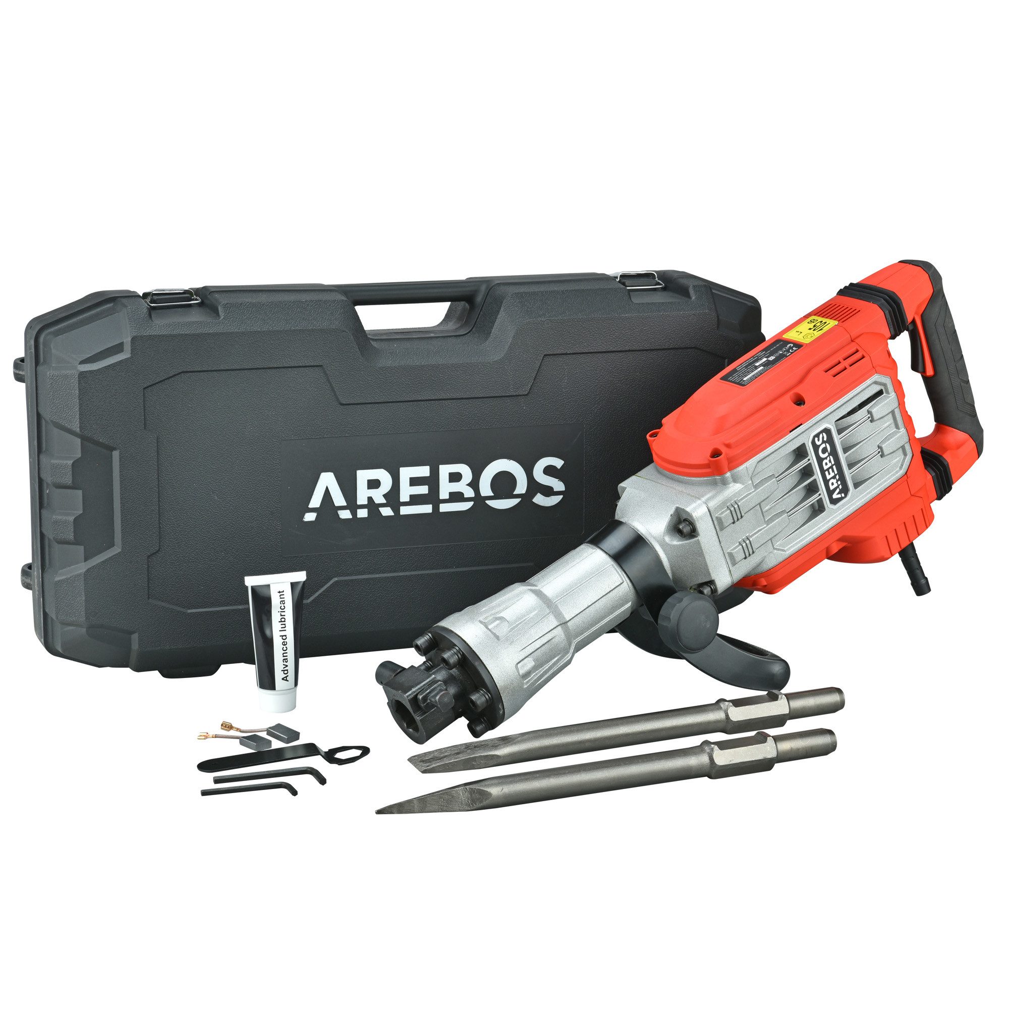 Arebos Abbruchhammer Schlaghammer 1700W, 60 Joule, für SDS-HEX, (Abbruchhammer)