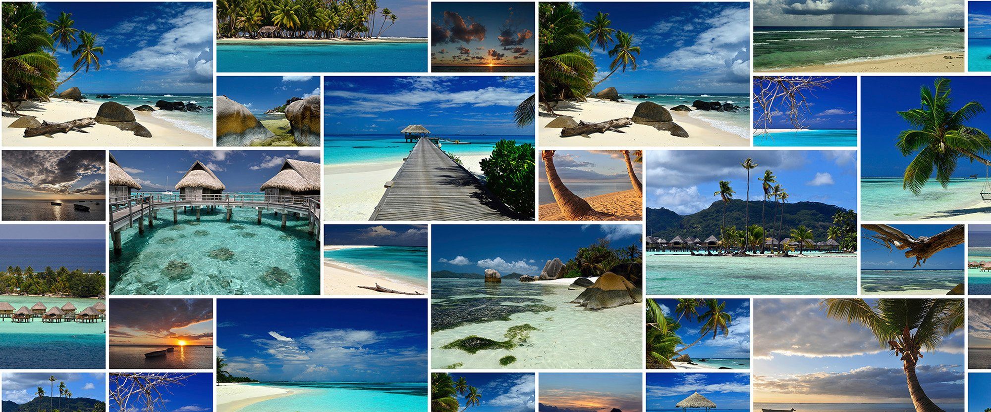 Architects Paper Fototapete Dreambeaches, (Set, 6 St), Vlies, Wand, Schräge