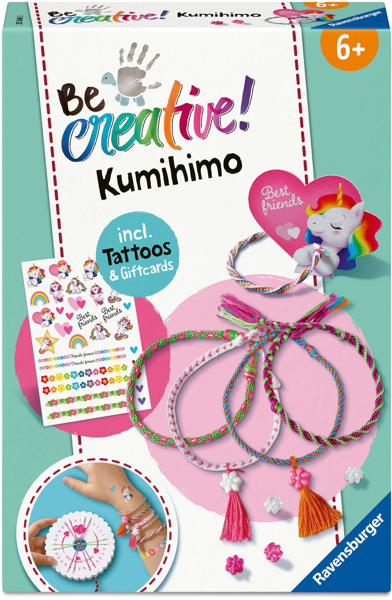 Ravensburger Kreativset Be Creative Mini Kumihimo & Tattoos 25540