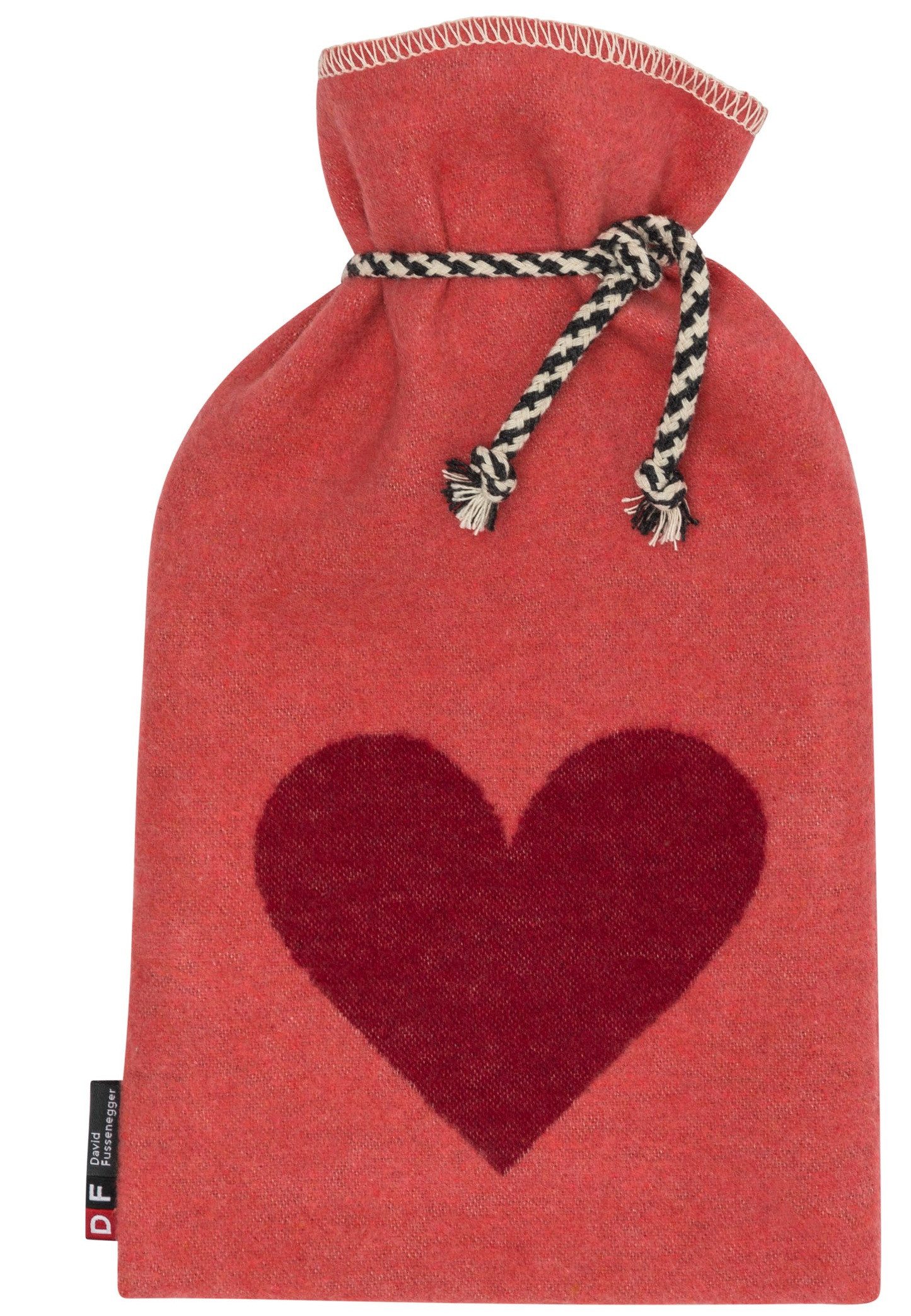 DAVID FUSSENEGGER Wärmflasche Silvretta 'Herz' 2L 21 x 38 cm Rot