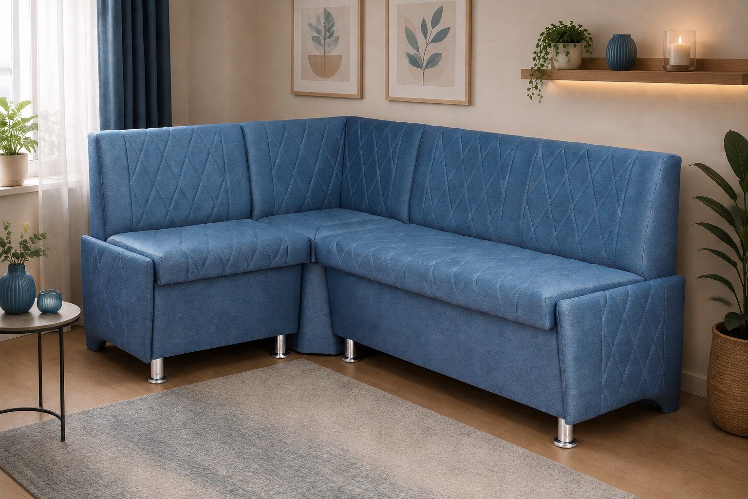 Rodnik Eckbank mit Stauraum Polin (Sitzbank gepolstert für Esszimmer, Küche), aus Kunstleder oder Möbelstoff