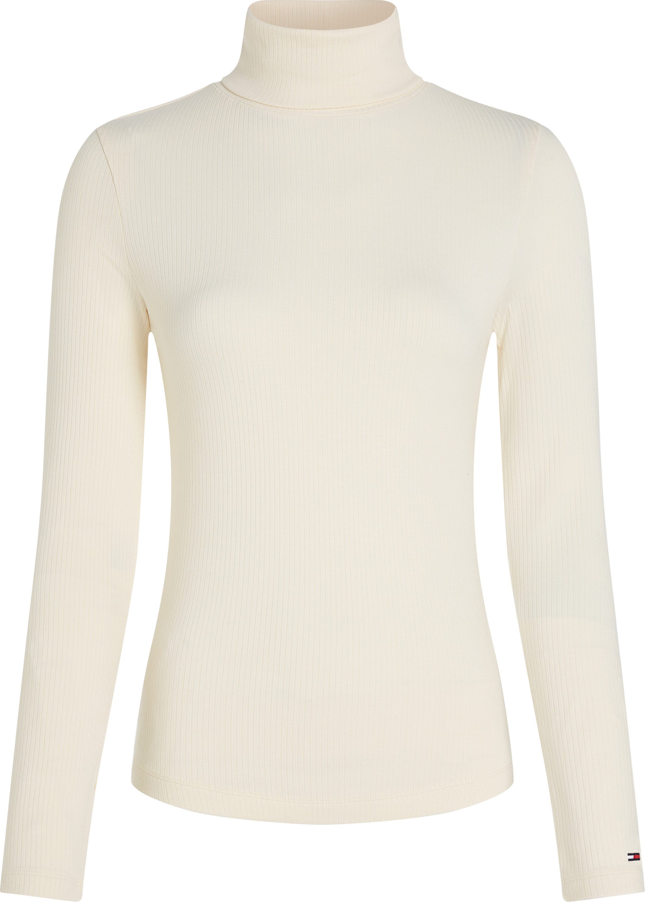 Tommy Hilfiger Langarmshirt SLIM 5X2 RIB ROLL-NK LS in gerippter Struktur – Bild 5 von 5