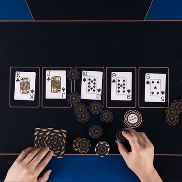 HomeGuru Spiel, Pokerkoffer mit 300 Laserchips, Pokerset, Aluminiumkoffer, Geschenk