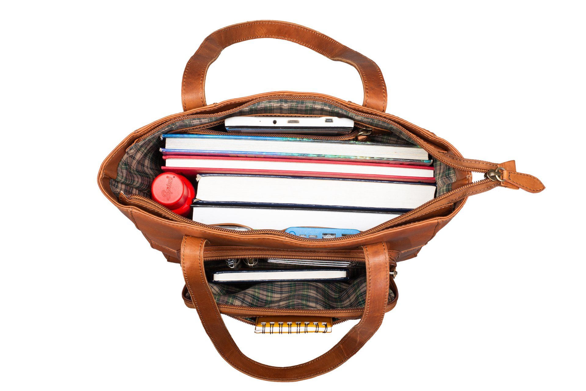 Benthill Shopper Damen Echt Leder Handtasche Tasche Schultertasche Vintage Umhängetasch, Reißverschlussfach