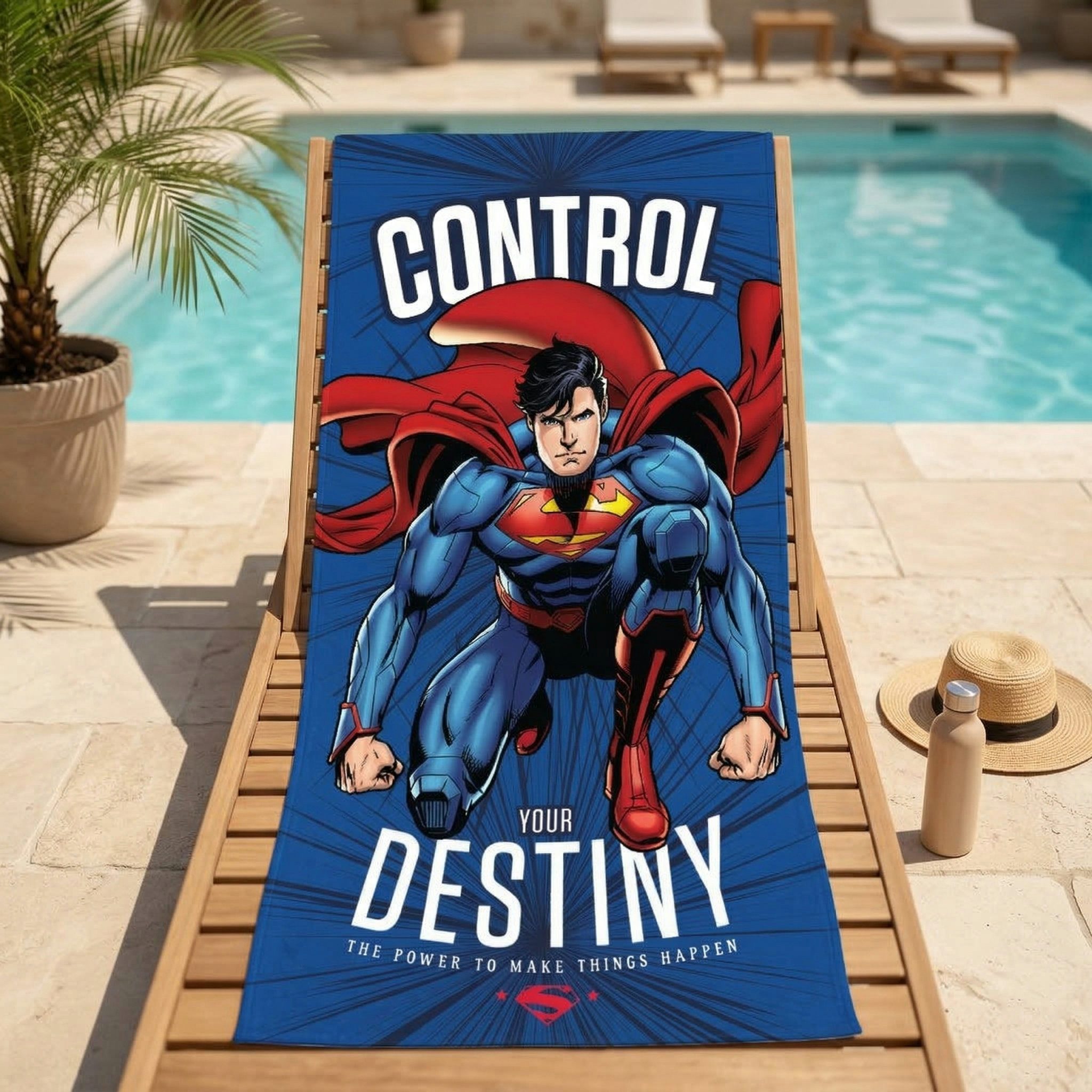 DC Comics Strandtuch DC Comics Superman Badetuch Mikrofaser Duschtuch XL 70x140, Mikrofaser