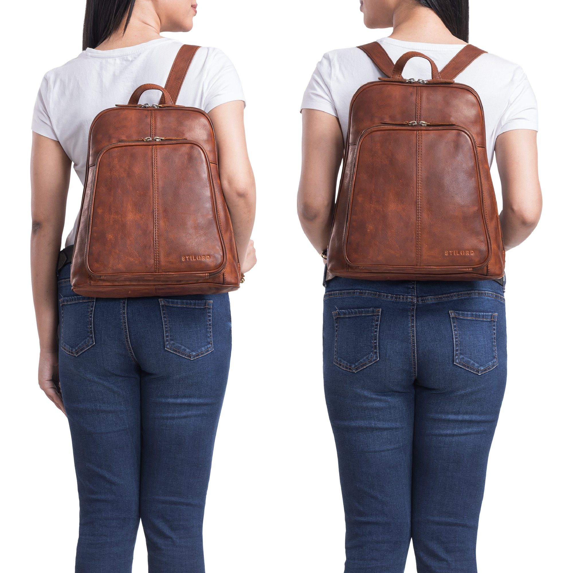 STILORD Cityrucksack "Daisy" Eleganter Rucksack Damen Leder