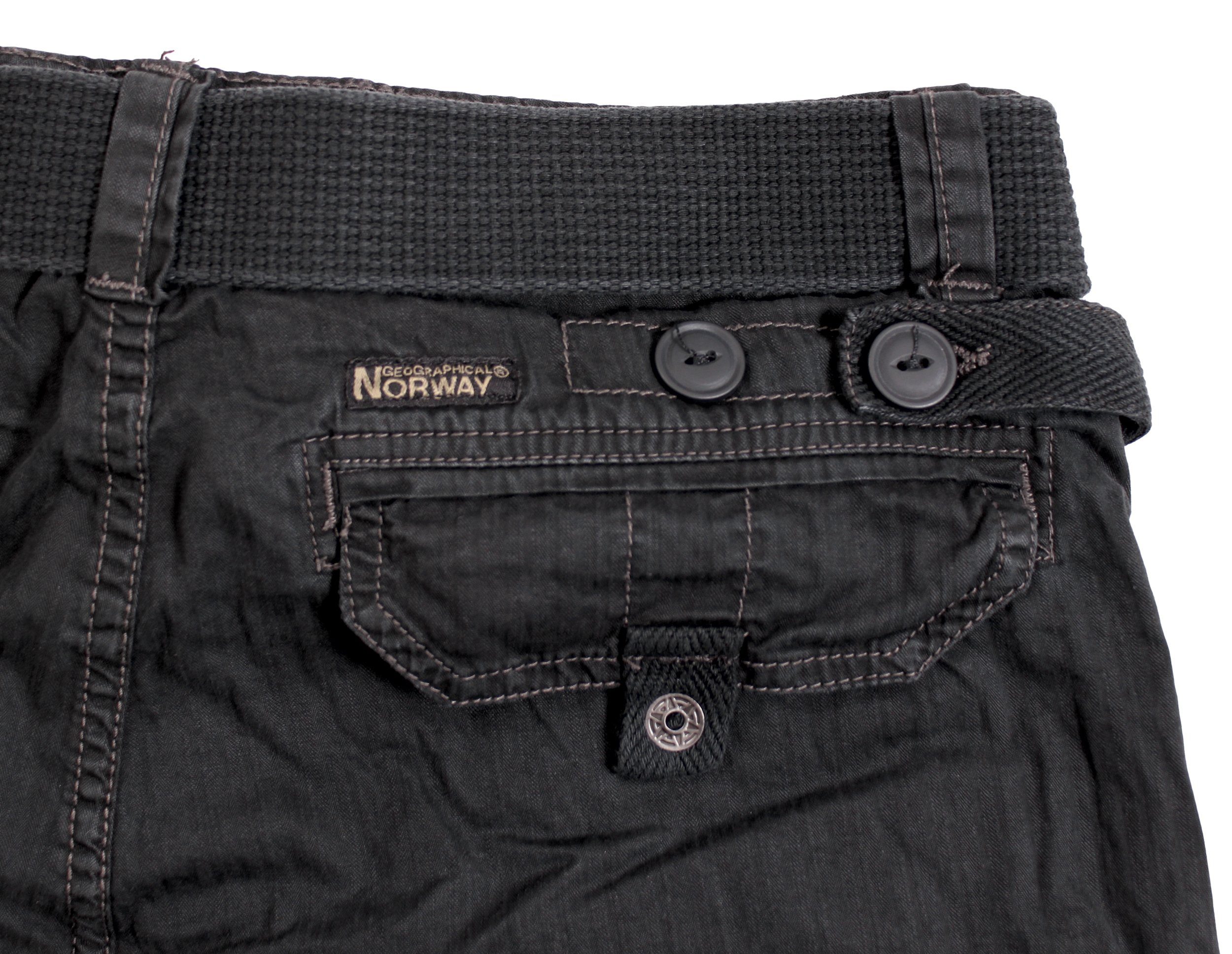 Geographical Norway Cargoshorts Herren Shorts G-PAPARAZZI (mit abnehmbarem Gürtel) in Unifarbe