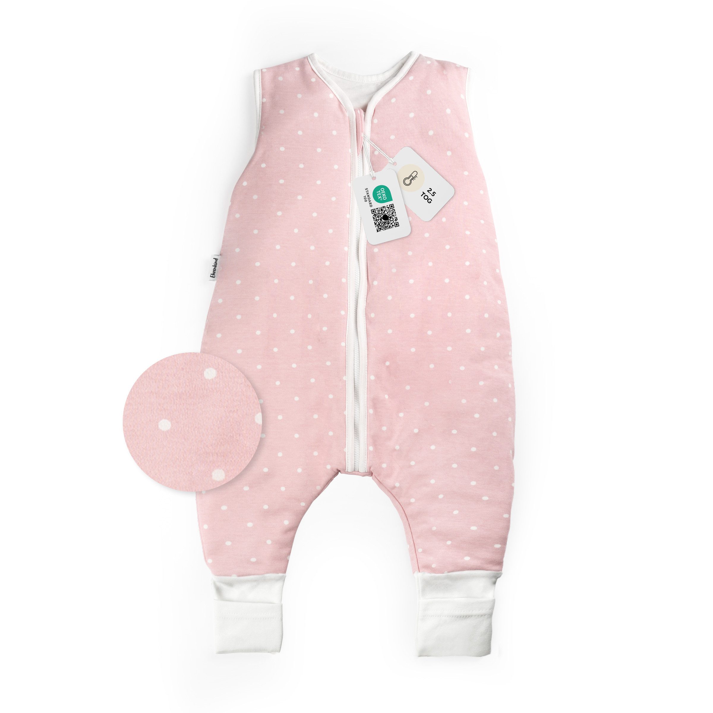 Ehrenkind Babyschlafsack Schlafsack mit Füßen 2.5 TOG, Bio-Baumwolle, Ganzjahr (Standard by OEKO-TEX, 100% Bio-Baumwolle, Ganzjahresschlafsack mit Beinen, 2.5 TOG), Baby Schlafsack, Schlafsack Baby