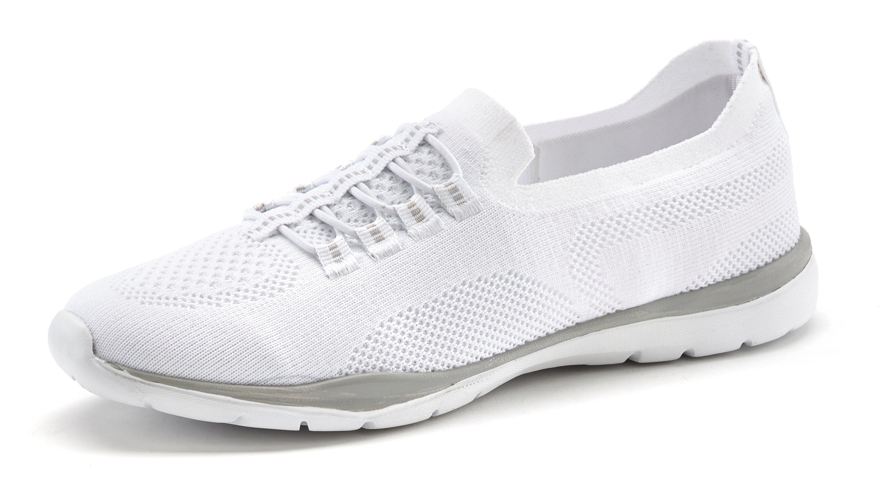 LASCANA Slipper, Halbschuh, Slip-On-Sneaker, Sneaker aus leichtem Textil-Material VEGAN