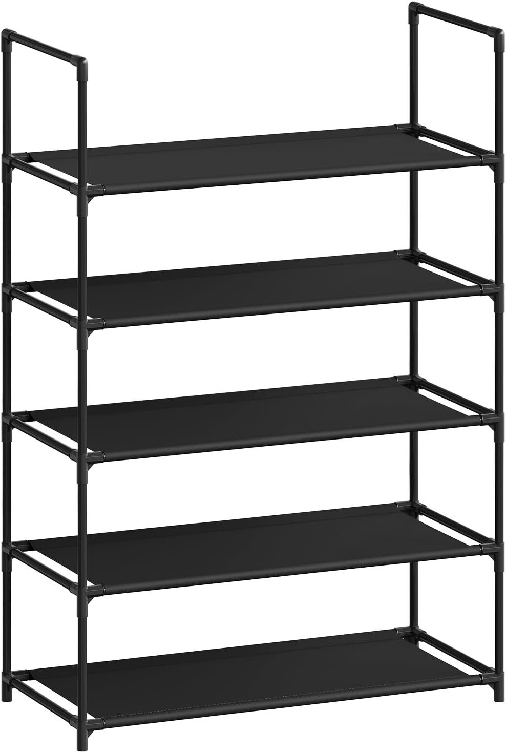 Woltu Schuhregal, 1-tlg., 5-Ebenen, kompakte und abnehmbare Regale, Metallgestell