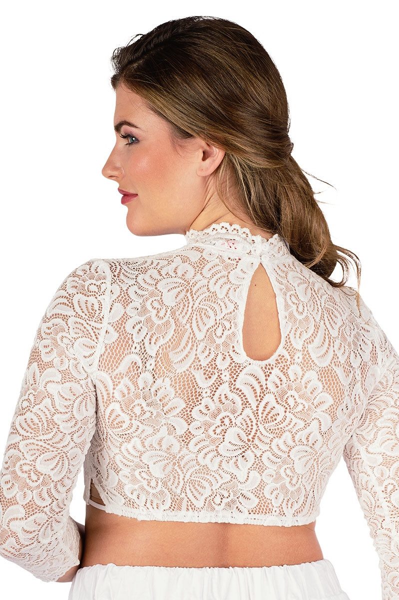 Spieth & Wensky Dirndlbluse Dirndlbluse - AMSTERDAM - offweiß, schwarz günstig online kaufen