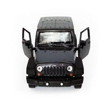 Welly Modellauto JEEP Wrangler Rubicon Metall Modellauto Modell Auto 56 (Anthrazit zu), Spielzeugauto Kinder Geschenk