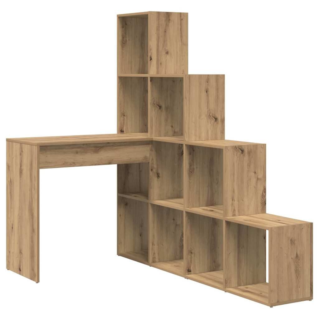 vidaXL Schreibtisch 101,5 x 149,5 x 149,5 cm Eckschreibtisch Eiche handwerklich 101,5x149