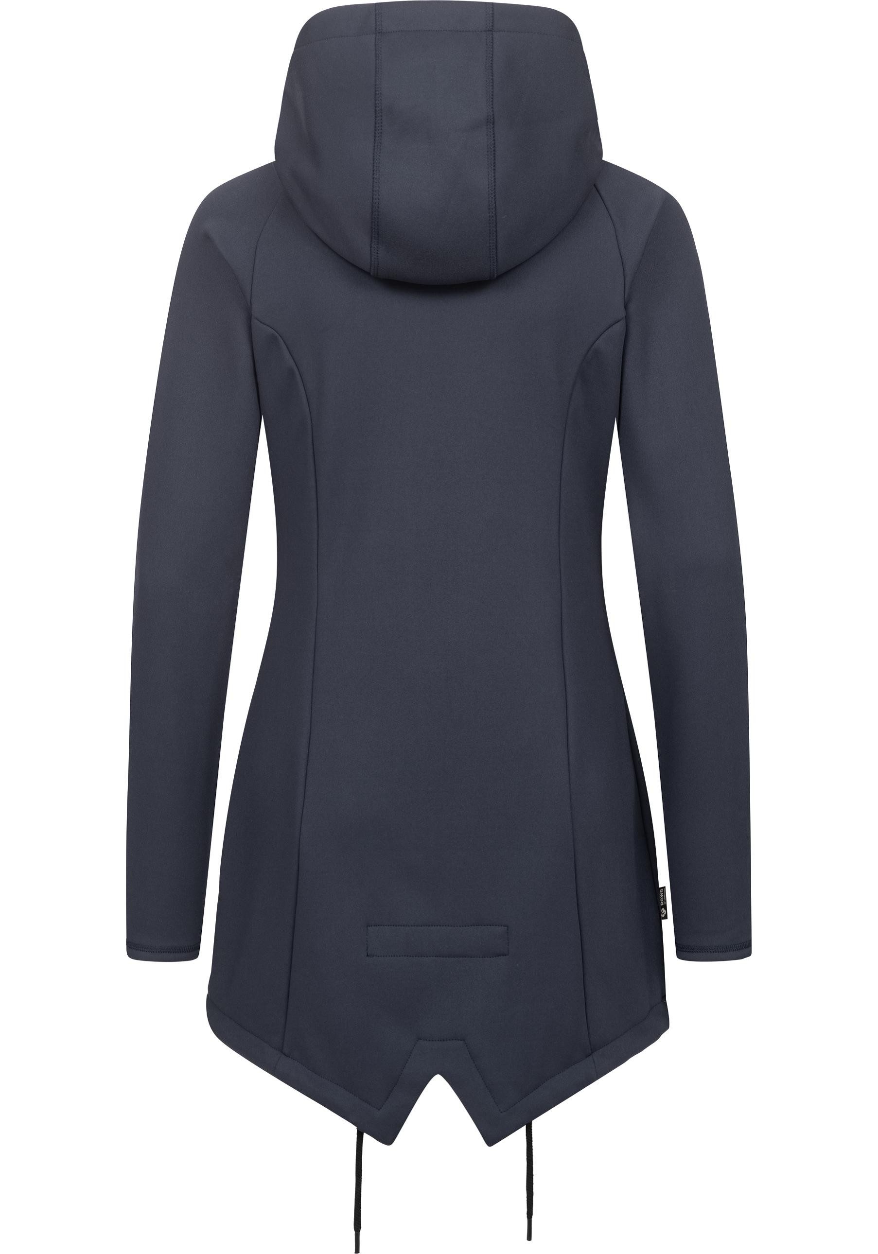Ragwear Sweatjacke Wingi Sportliche Damen Kapuzenjacke mit kuschelig weichem Innenleben