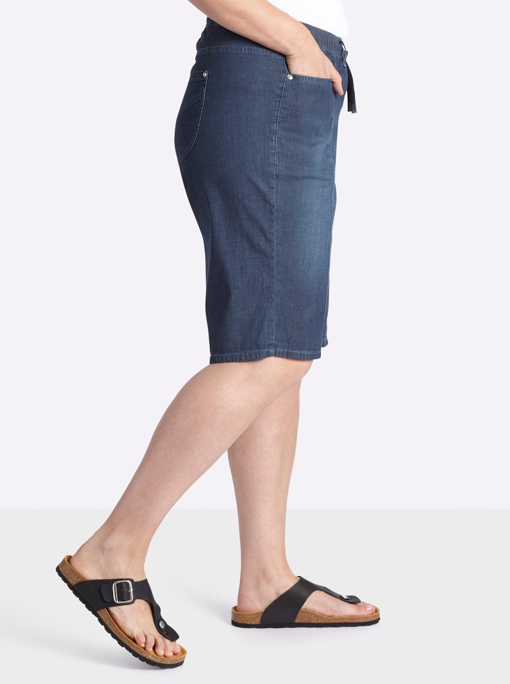 Sheego Jeansshorts Jeans-Bermudas normal