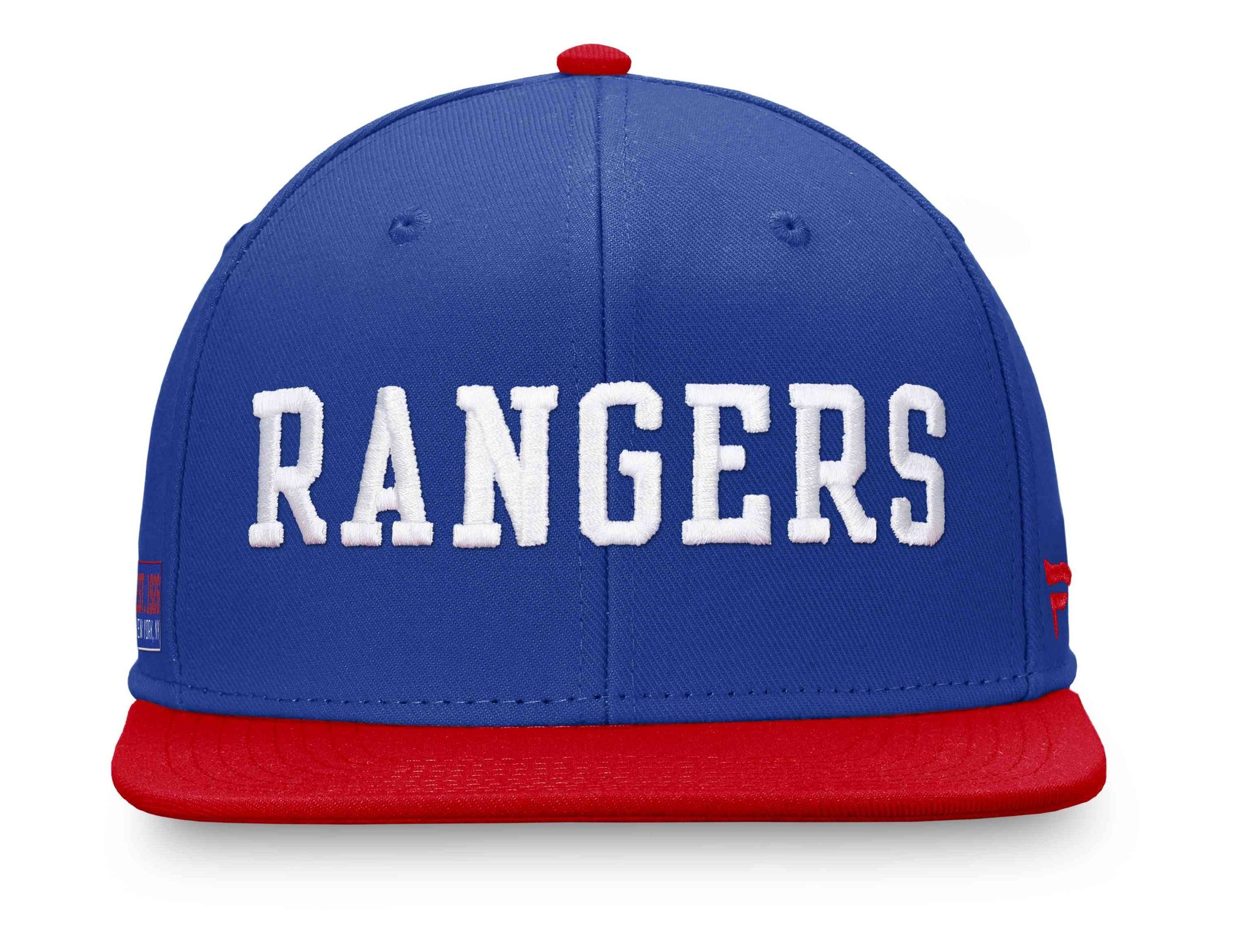 Fanatics Snapback Cap Rangers Iconic NHL Color York Blocked New