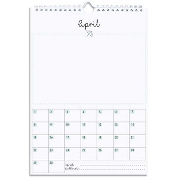 CUPCAKES & KISSES Kalender zum Selbstbasteln Kalender zum Selbstgestalten ohne Jahr, A4 Bastelkalender, Fotokalender, Kreativkalender immerwährend