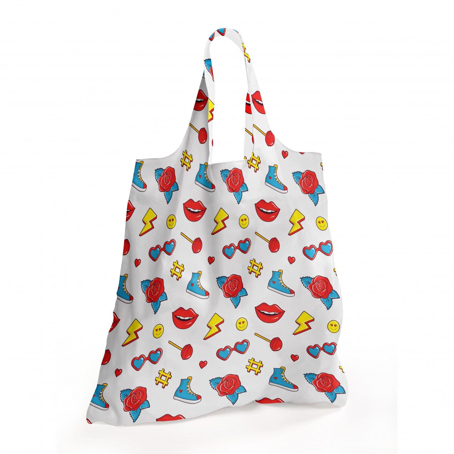 Damen Alle Damentaschen Abakuhaus Tragetasche Praktische Einkaufstaschen Umweltfreundliche Wiederverwendbare, emoji Hipster-Pop-