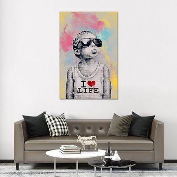 ArtMind XXL-Wandbild Love life, Premium Wandbilder als Poster & gerahmte Leinwand in 4 Größen, Wall Art, Bild, Canva