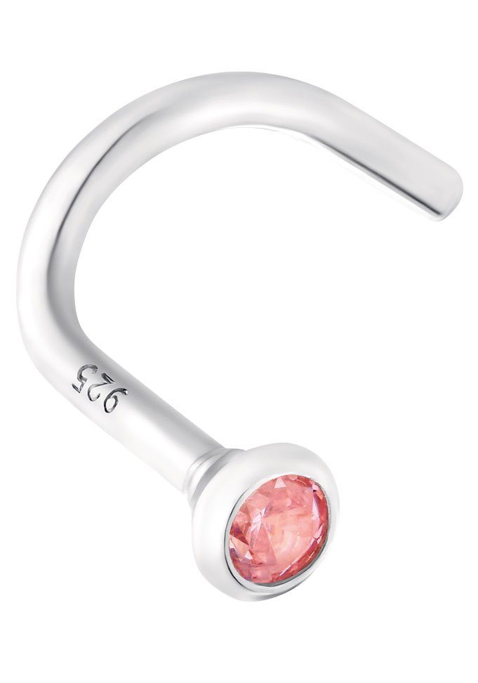 Amor Nasenpiercing Schmuck Geschenk Piercing Körperschmuck Silber Pink Sparkle 9037353