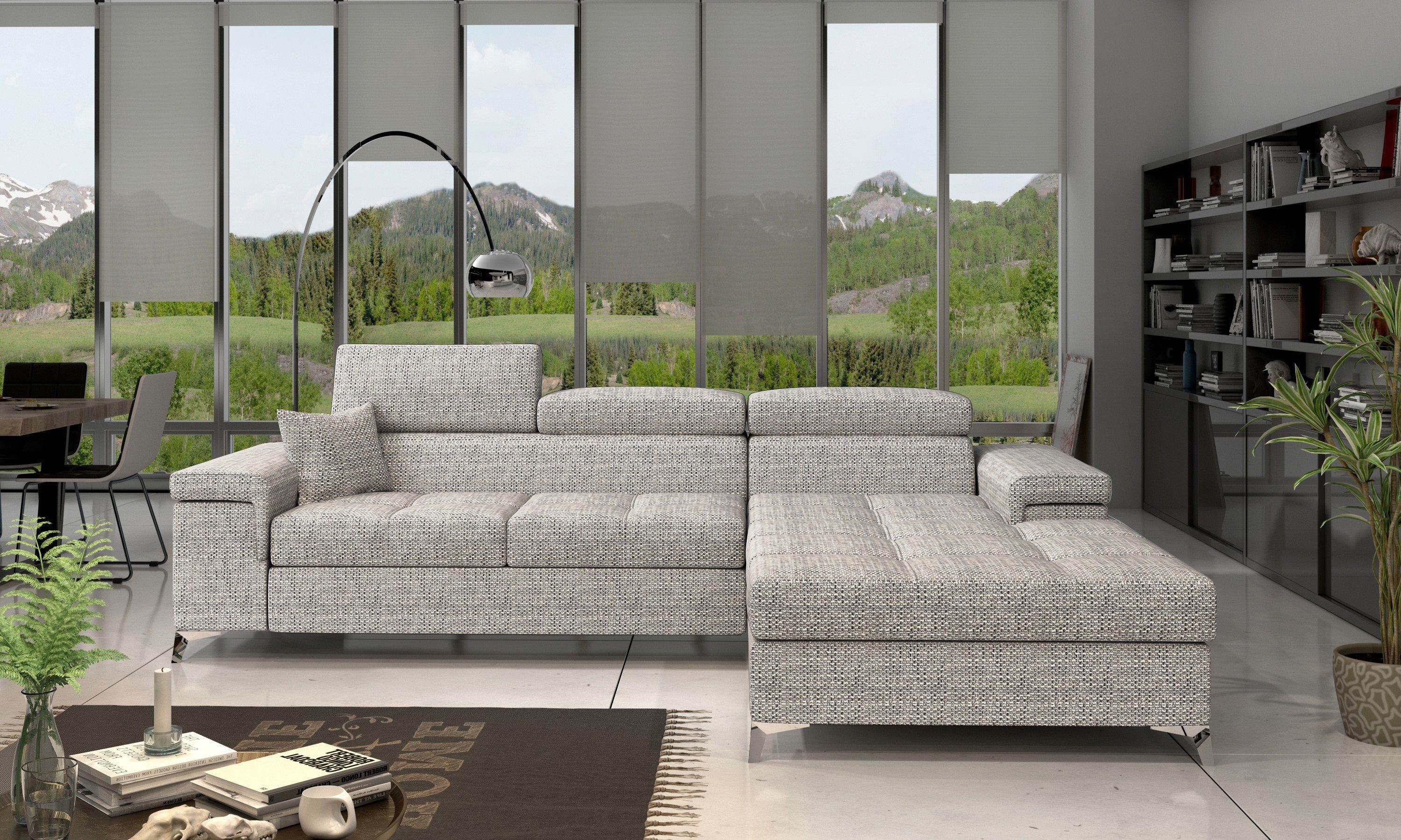 yourhouse24 Ecksofa Ricardo L-form Schlafsofa Wohnlandschaft Links Rechts Bettkasten Berlin 01