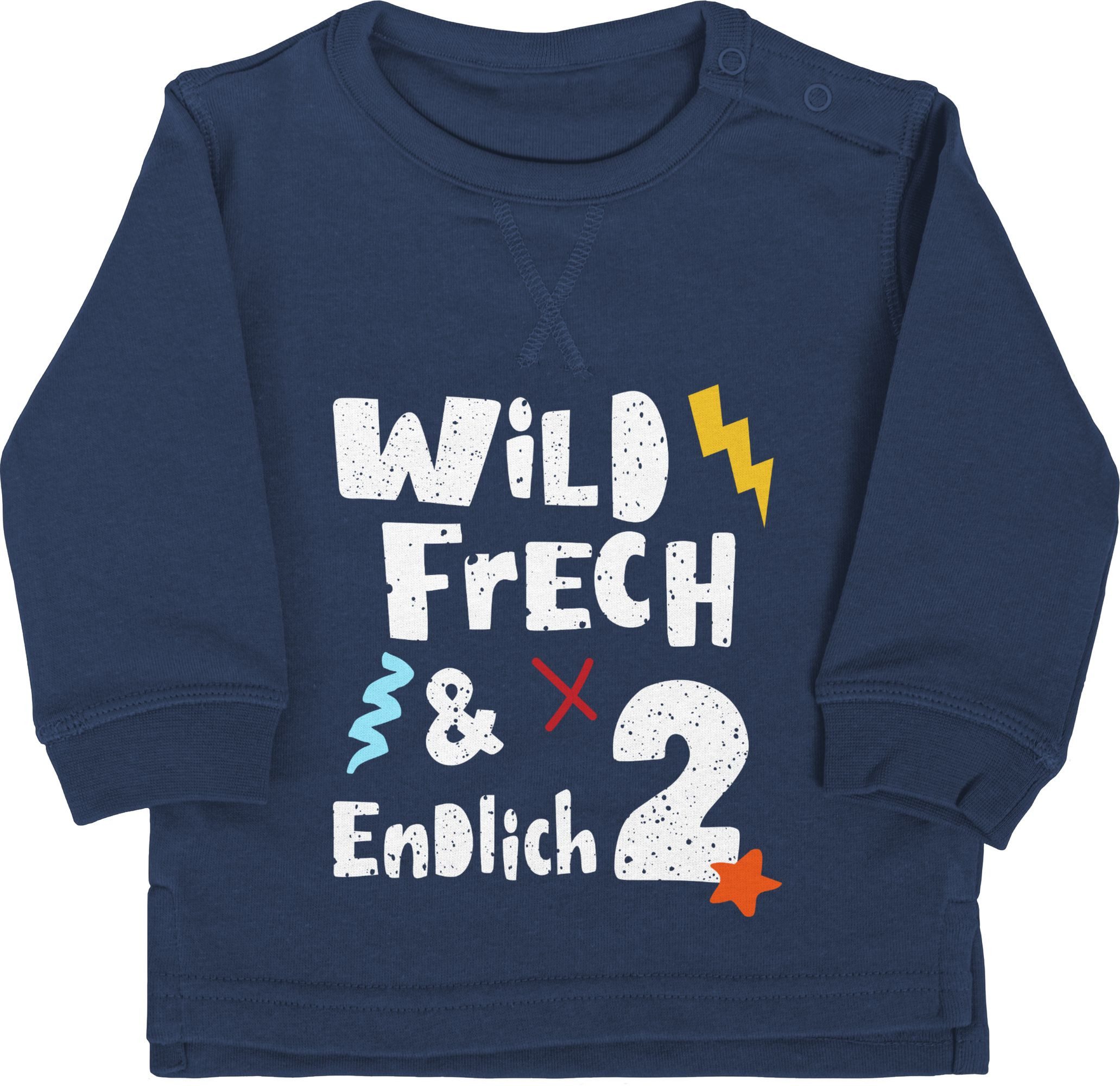 Sweatshirt Wild frech und endlich 2 I Zwei Jahre wunderbar I 2. Geburtstag I Zwei